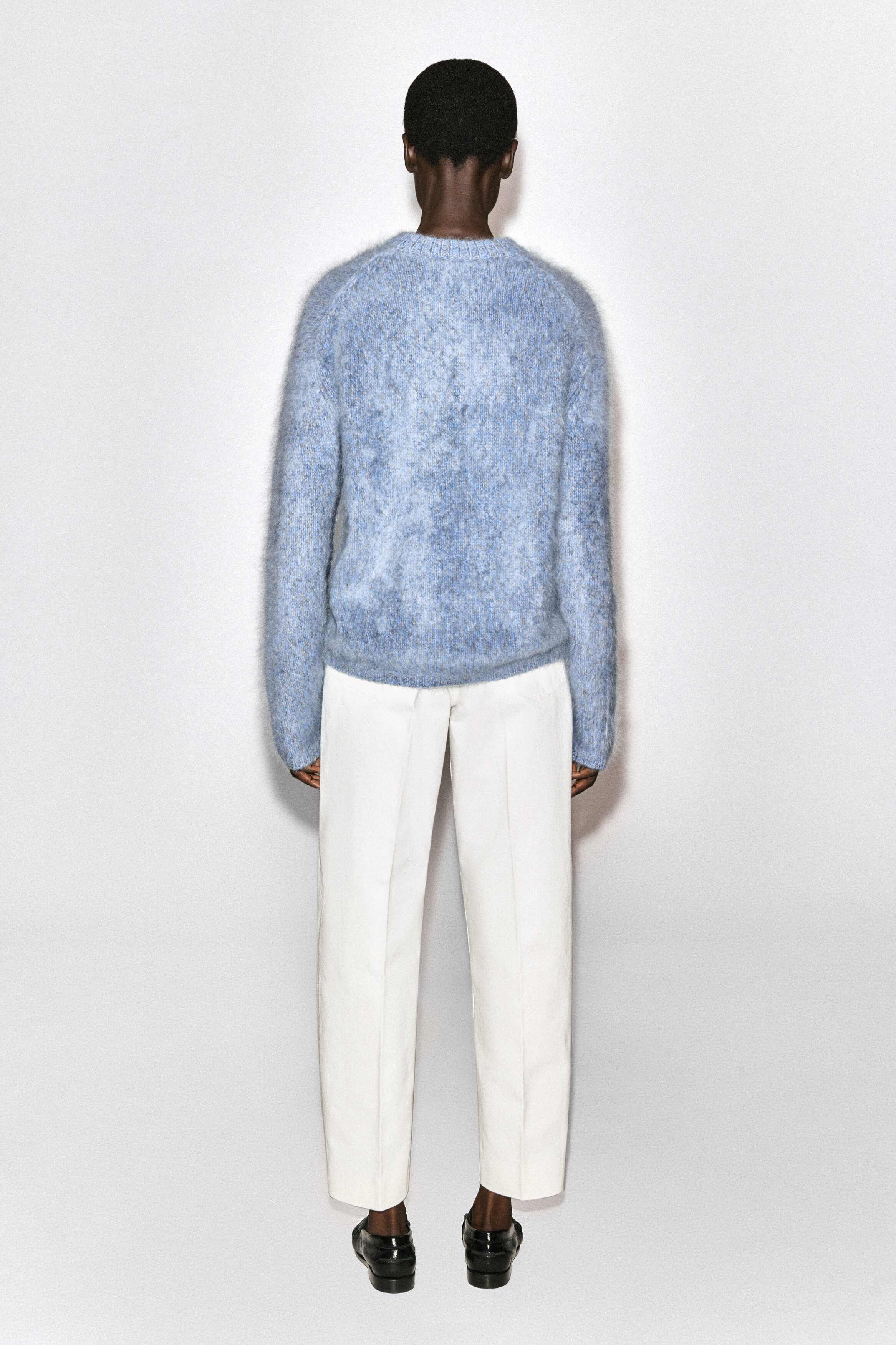 TWO-TONE BRUSHED-CASHMERE SWEATER - thumbnail 6