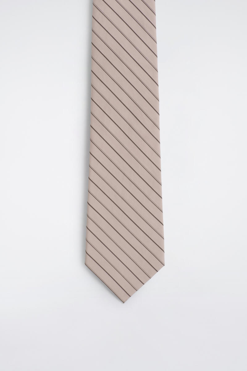 Striped Cotton-Silk Tie