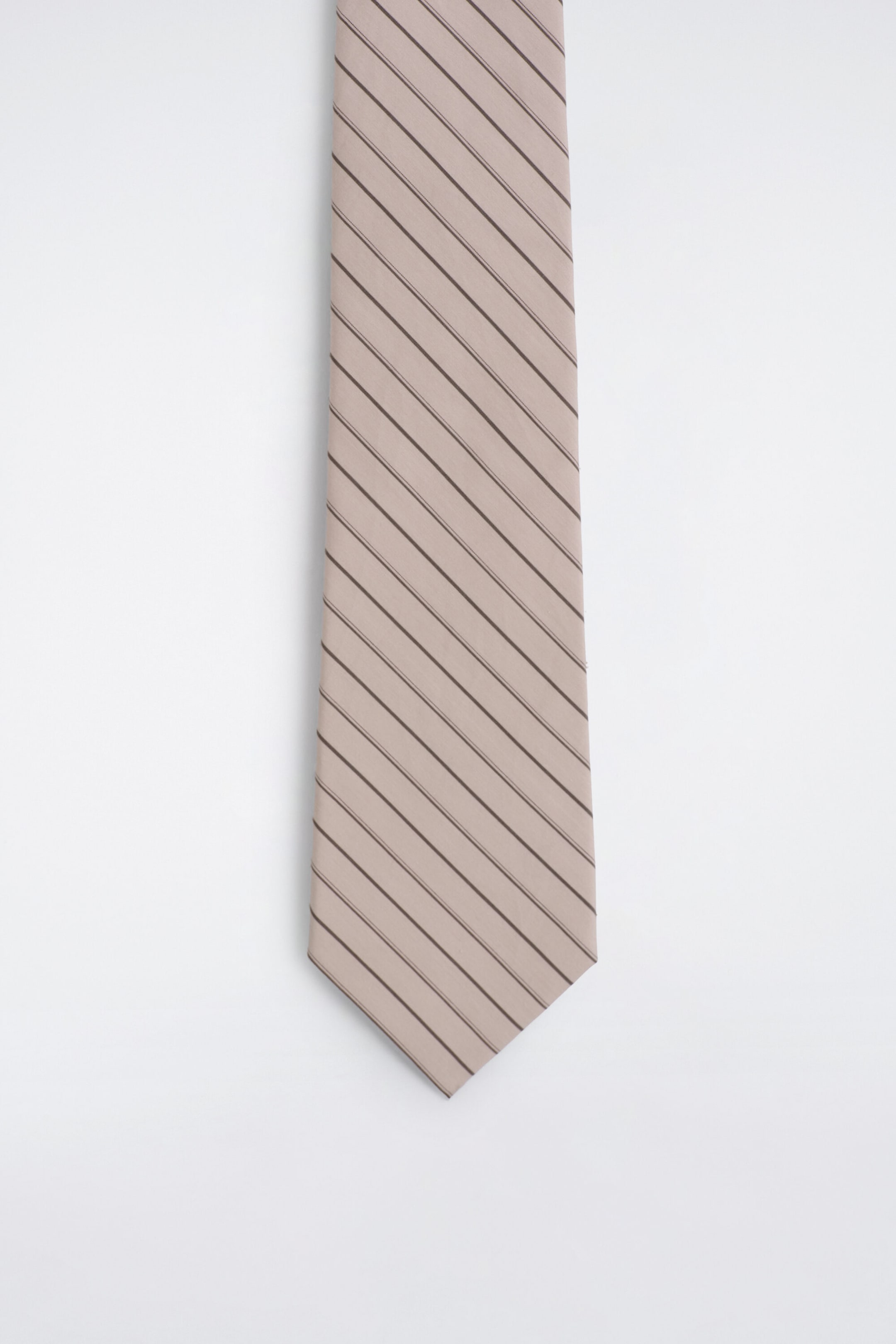 STRIPED COTTON-SILK TIE