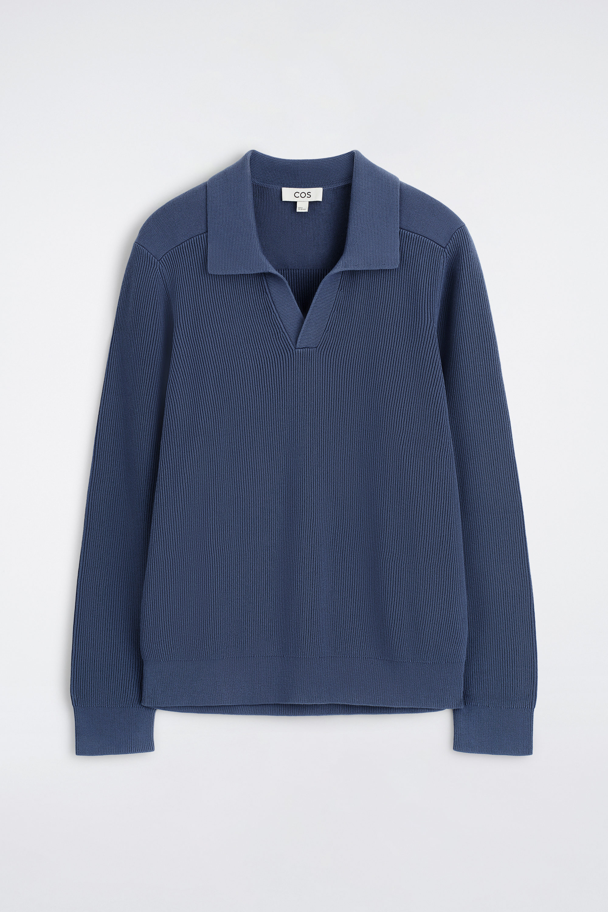 COTTON POLO SWEATER - NAVY | COS US