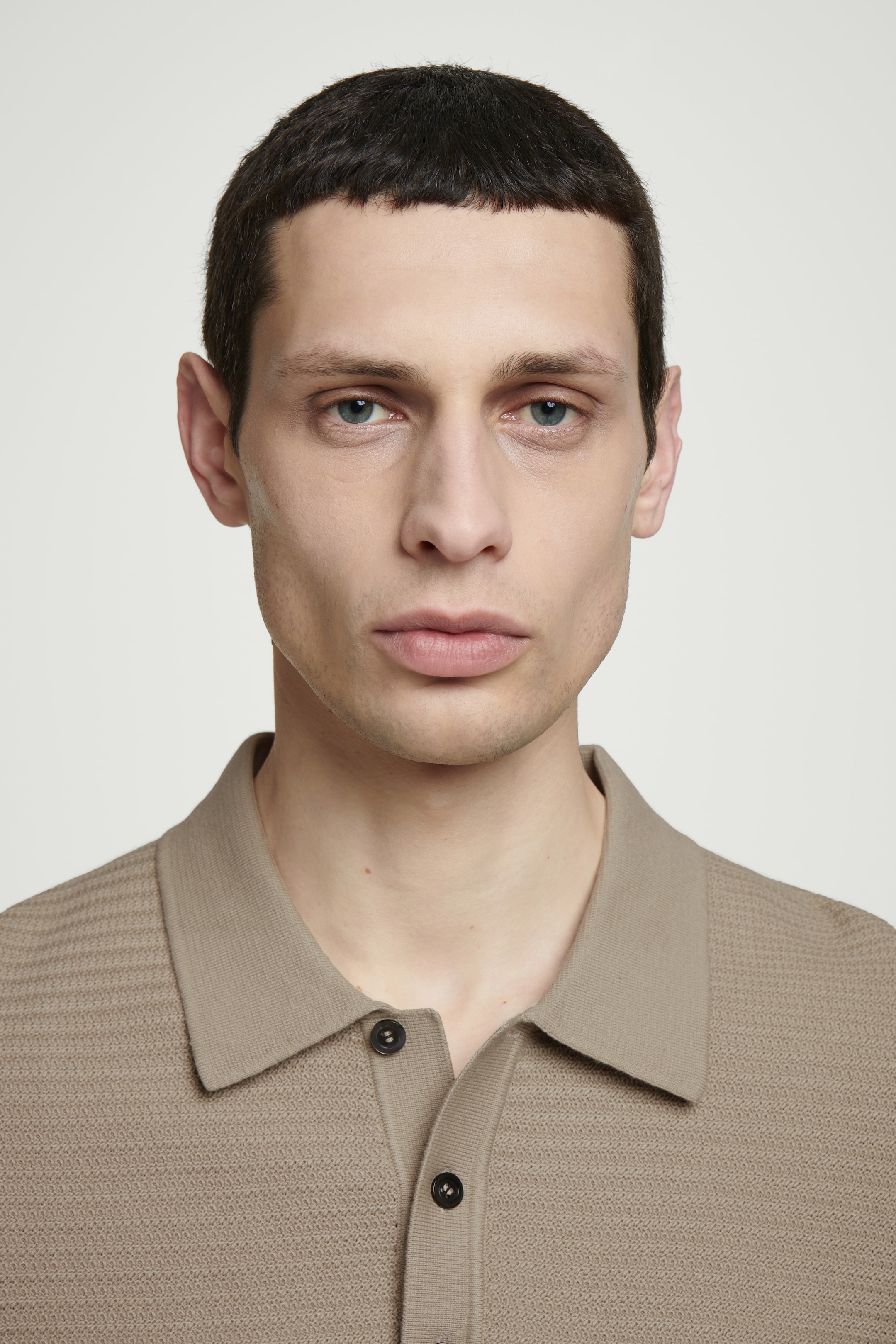 View larger image: TEXTURED KNITTED COTTON POLO SHIRT - MOLE - Men | H&M GB 5