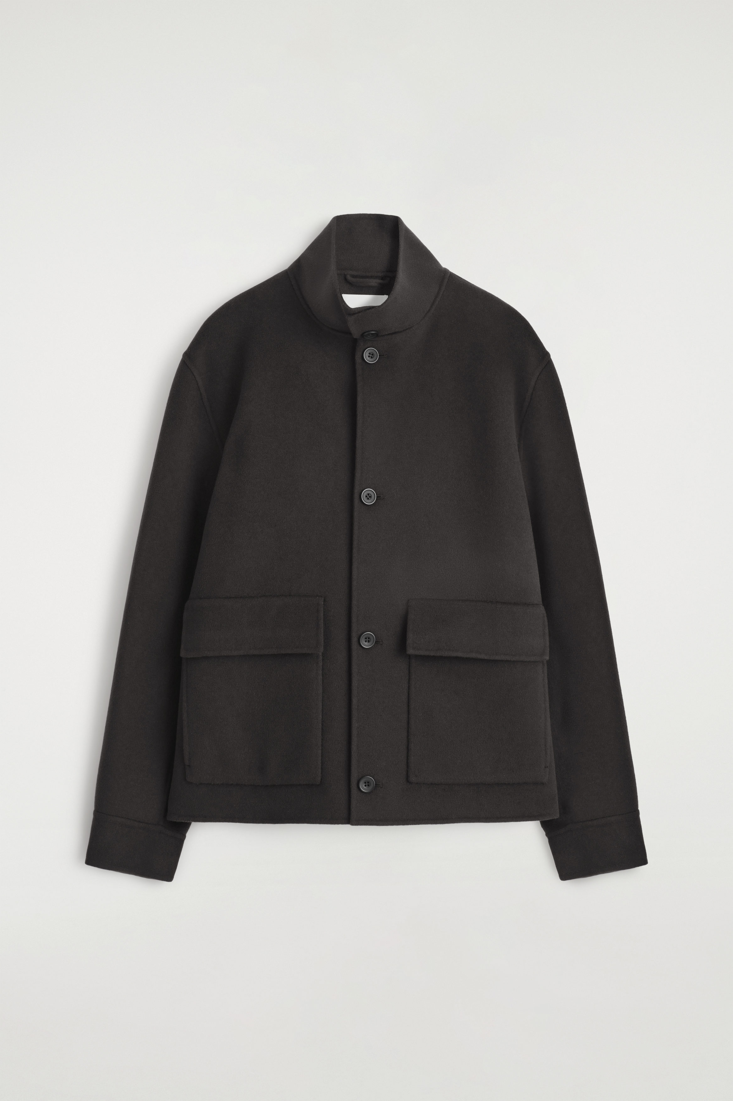 CONTRAST-STRIPE KNITTED TRACK JACKET - NAVY / IVORY | COS