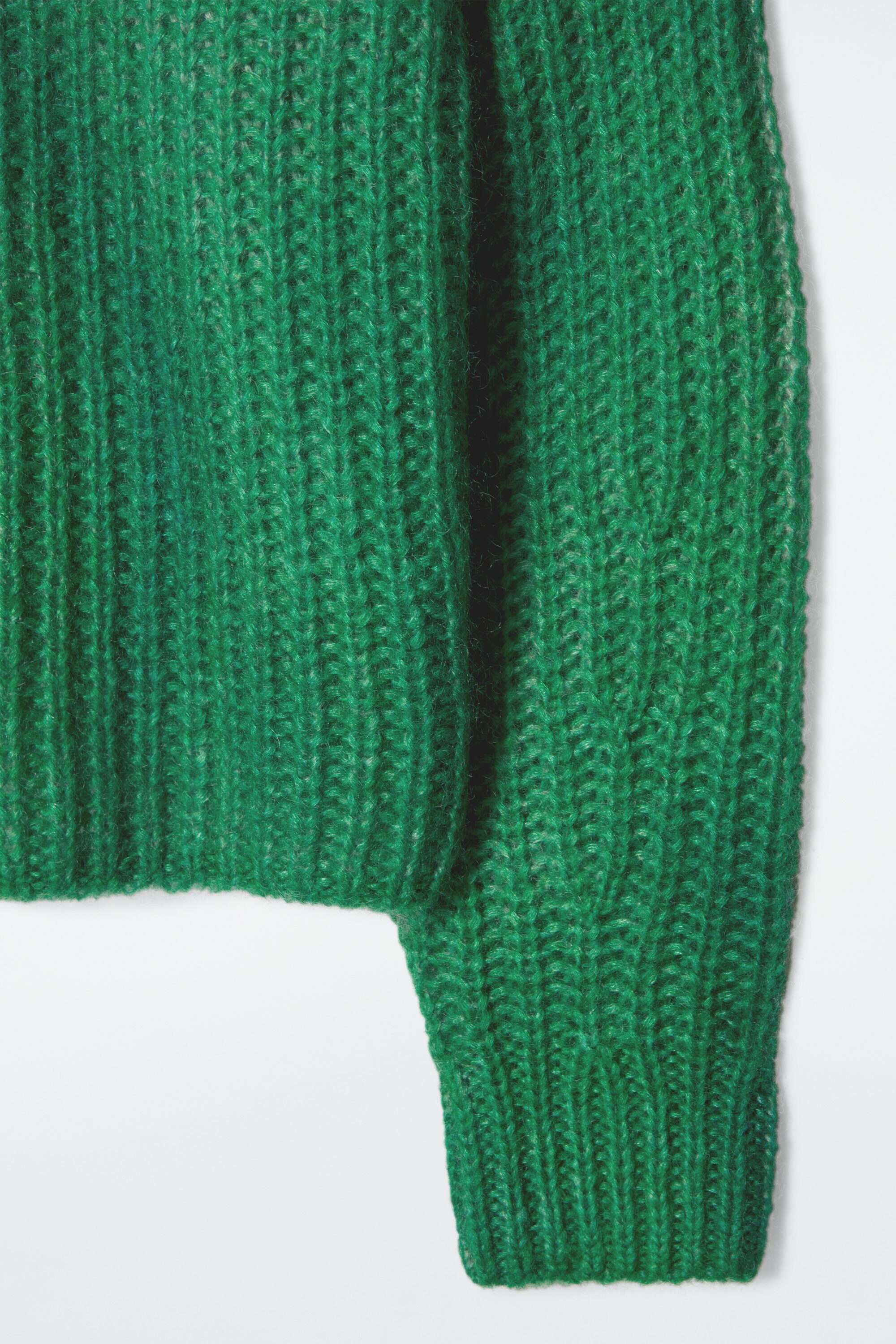 トップス mohair v-neck knit Knit Fabric Mohair V-neck Solid See-through Sweater For