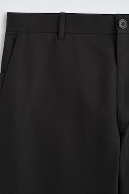 COTTON REGULAR-FIT STRAIGHT-LEG CHINOS — BLACK 6