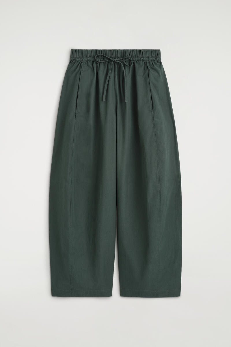 Elasticated Barrel-Leg Pants