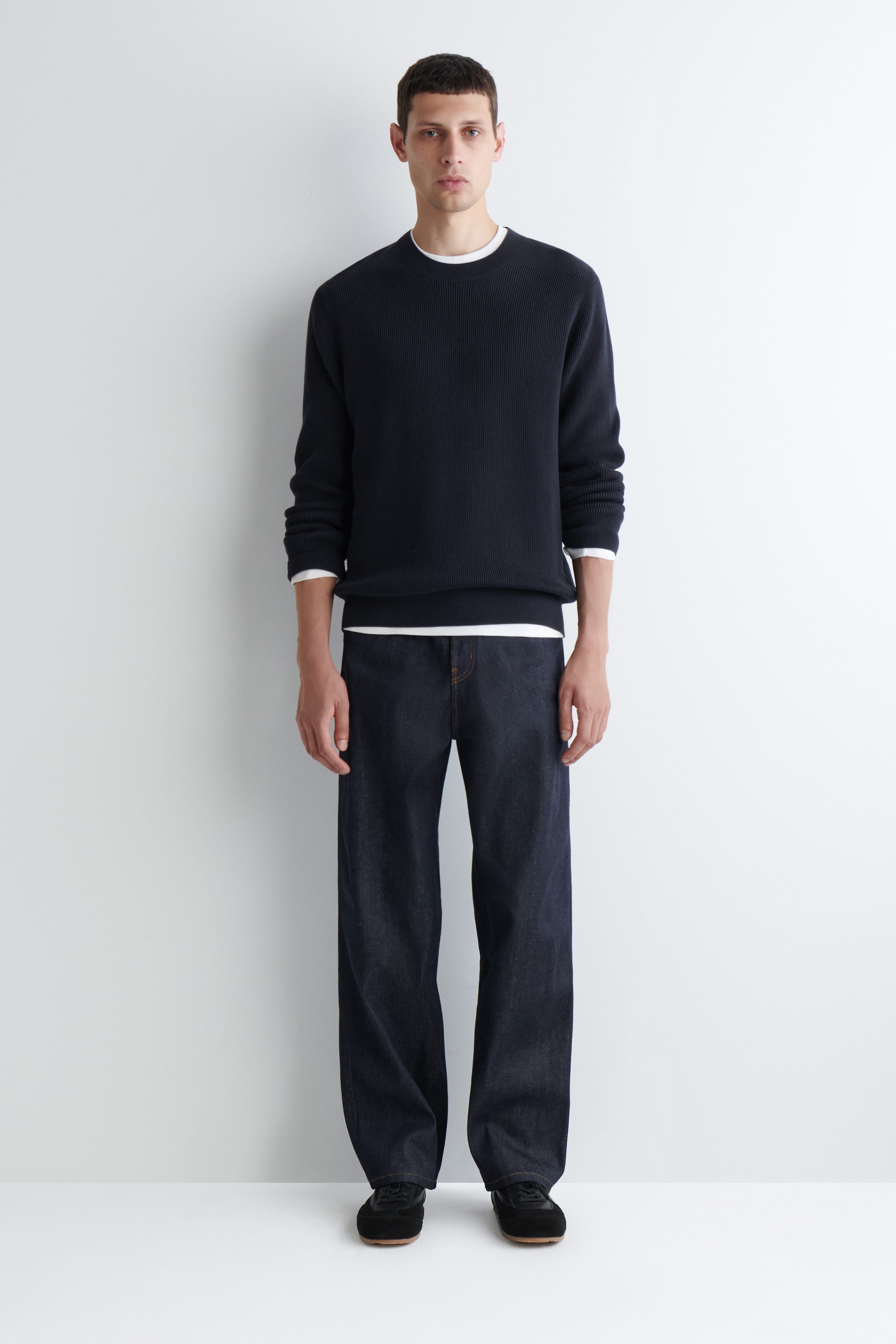 COTTON CREW-NECK SWEATER