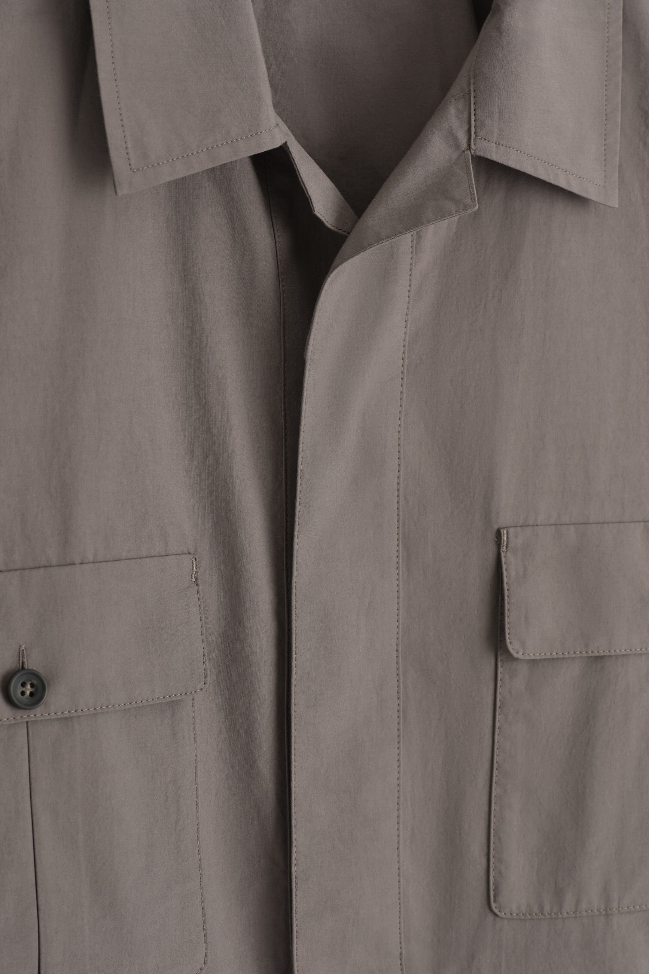 View larger image: RELAXED COTTON SHIRT - DARK MOLE - Men | H&M GB 8