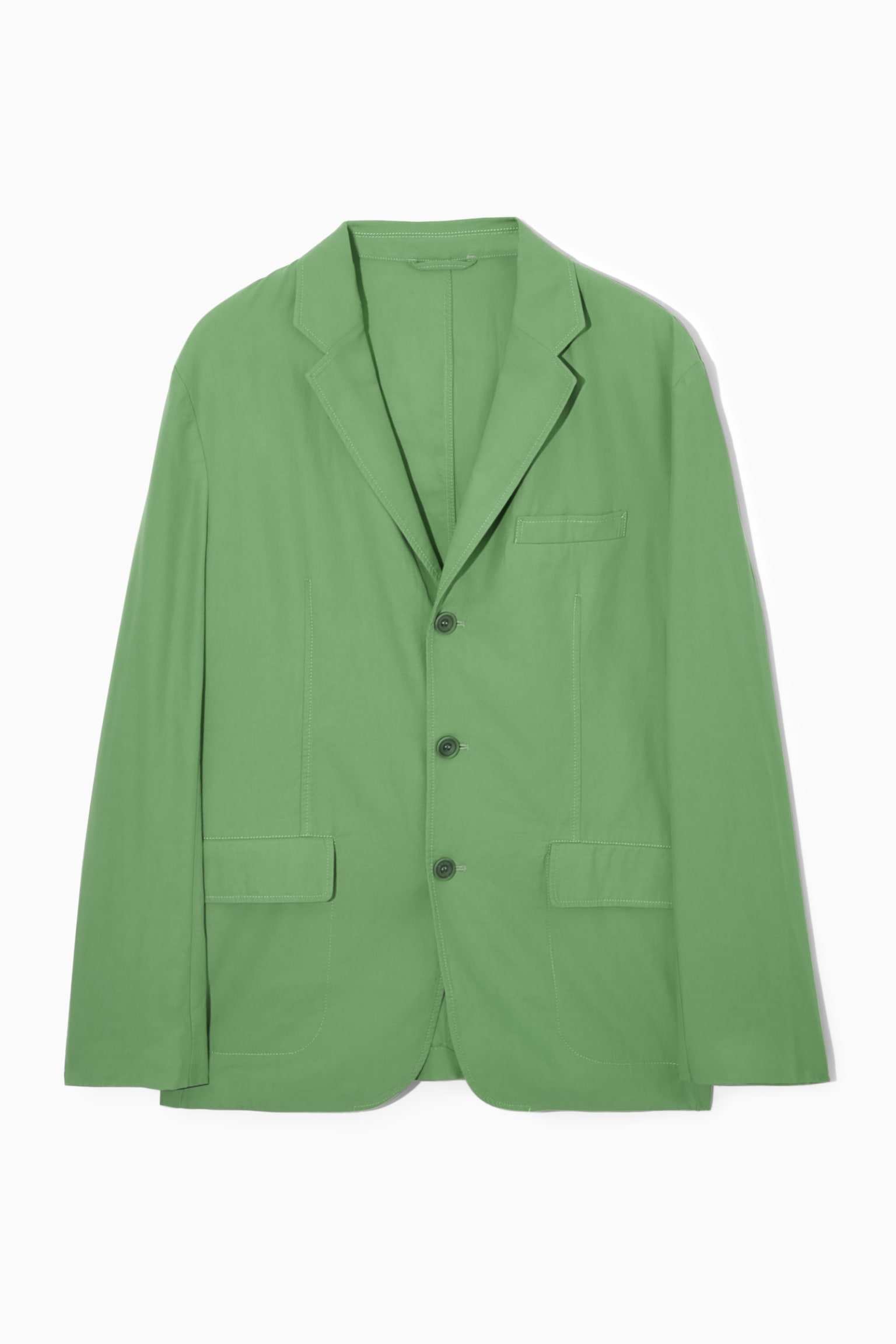 UNSTRUCTURED SINGLE-BREASTED BLAZER - GREEN