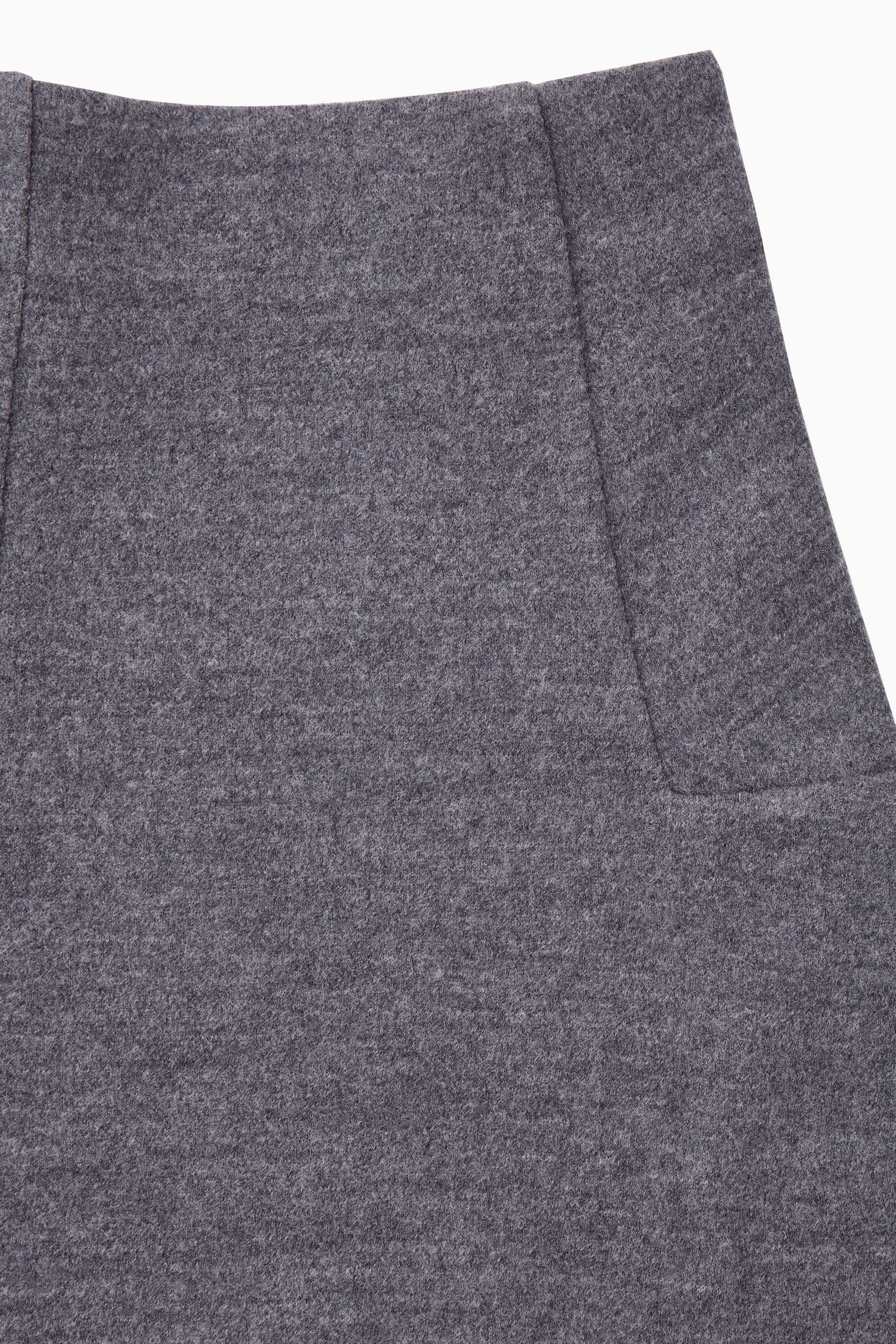 BOILED-WOOL MINI SKIRT
