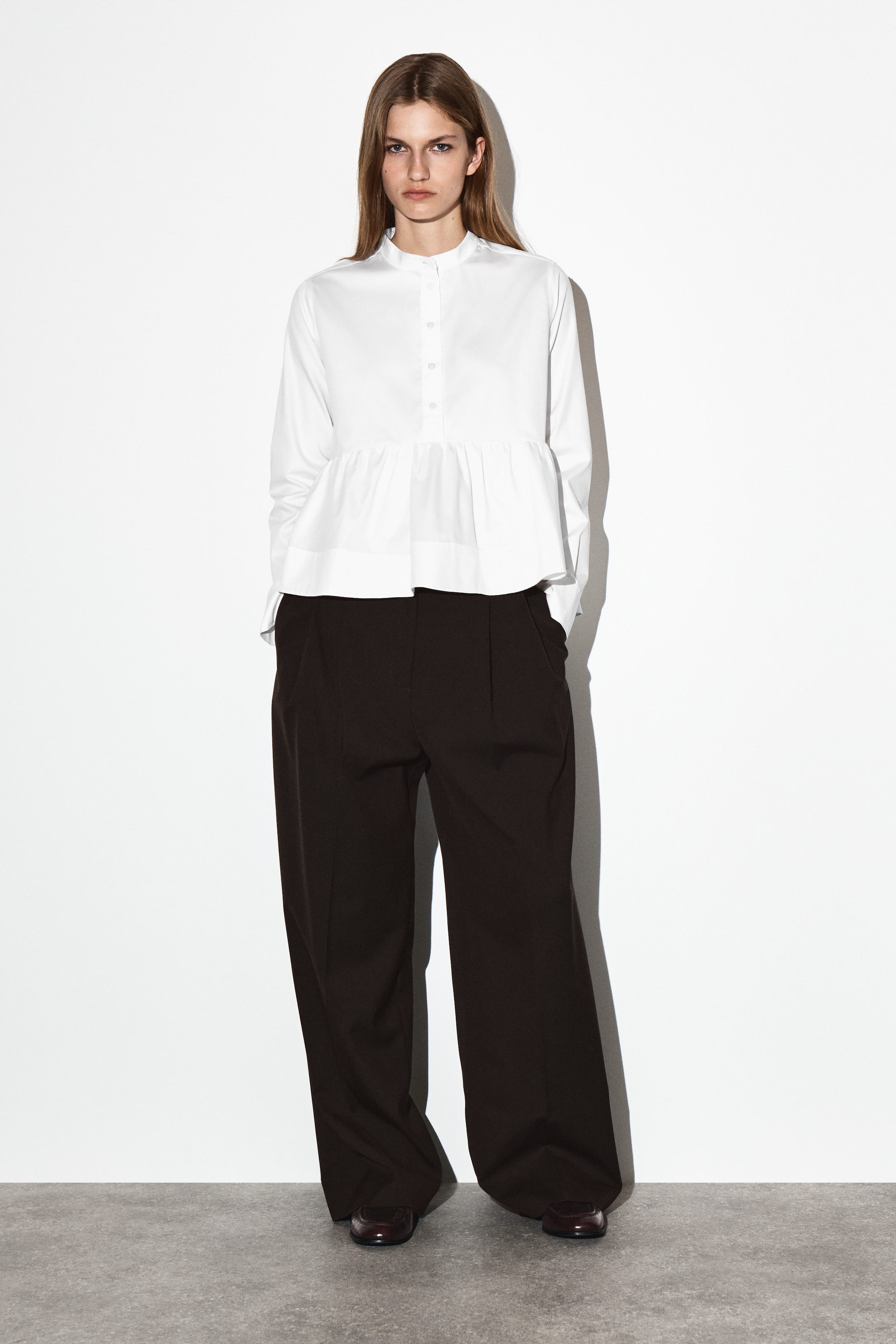 PEPLUM COTTON SHIRT