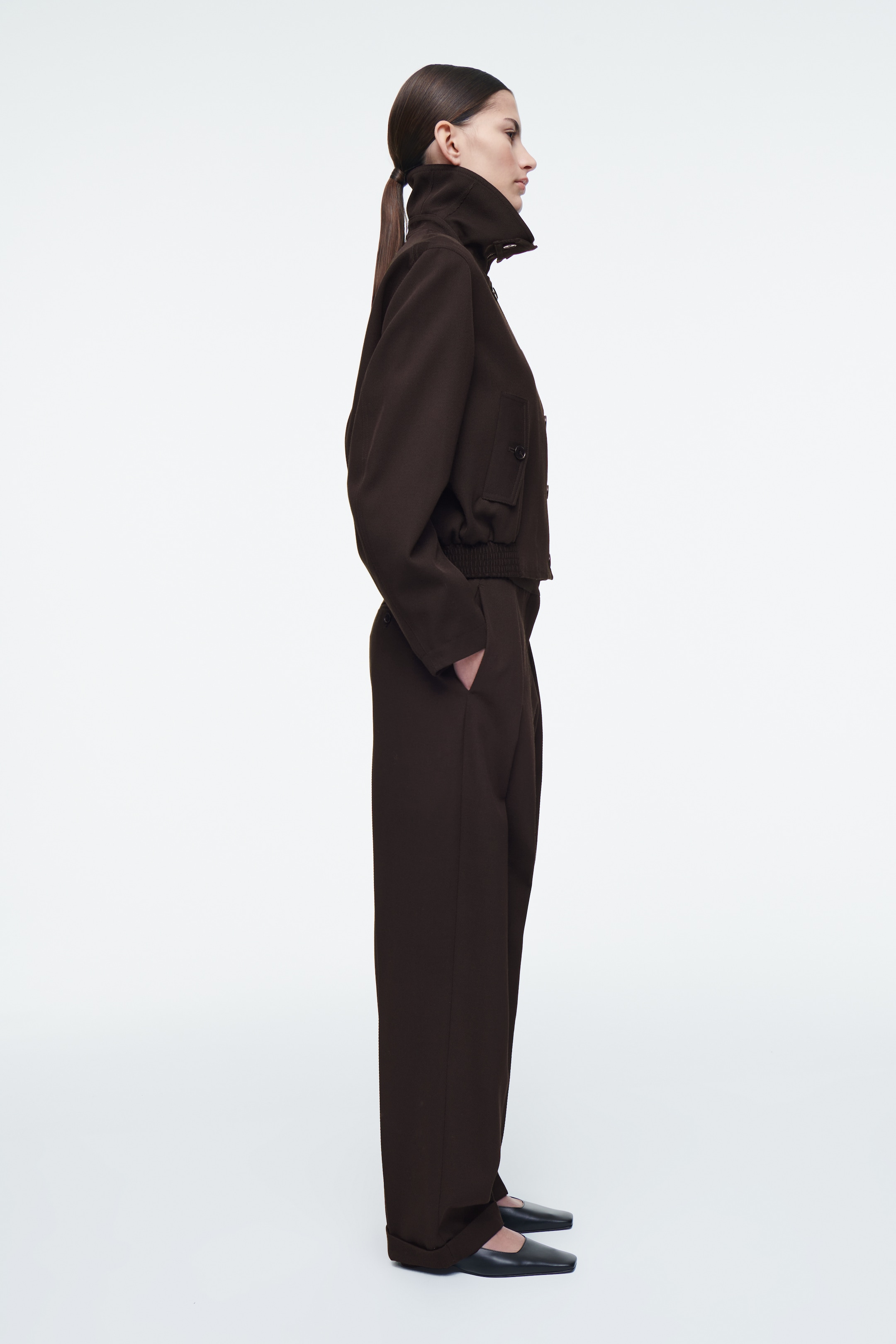 Grösseres Bild ansehen: OVERSIZED-JACKE AUS WOLL-MIX MIT STEHKRAGEN - DUNKELBRAUN - DAMEN | H&M CH 6