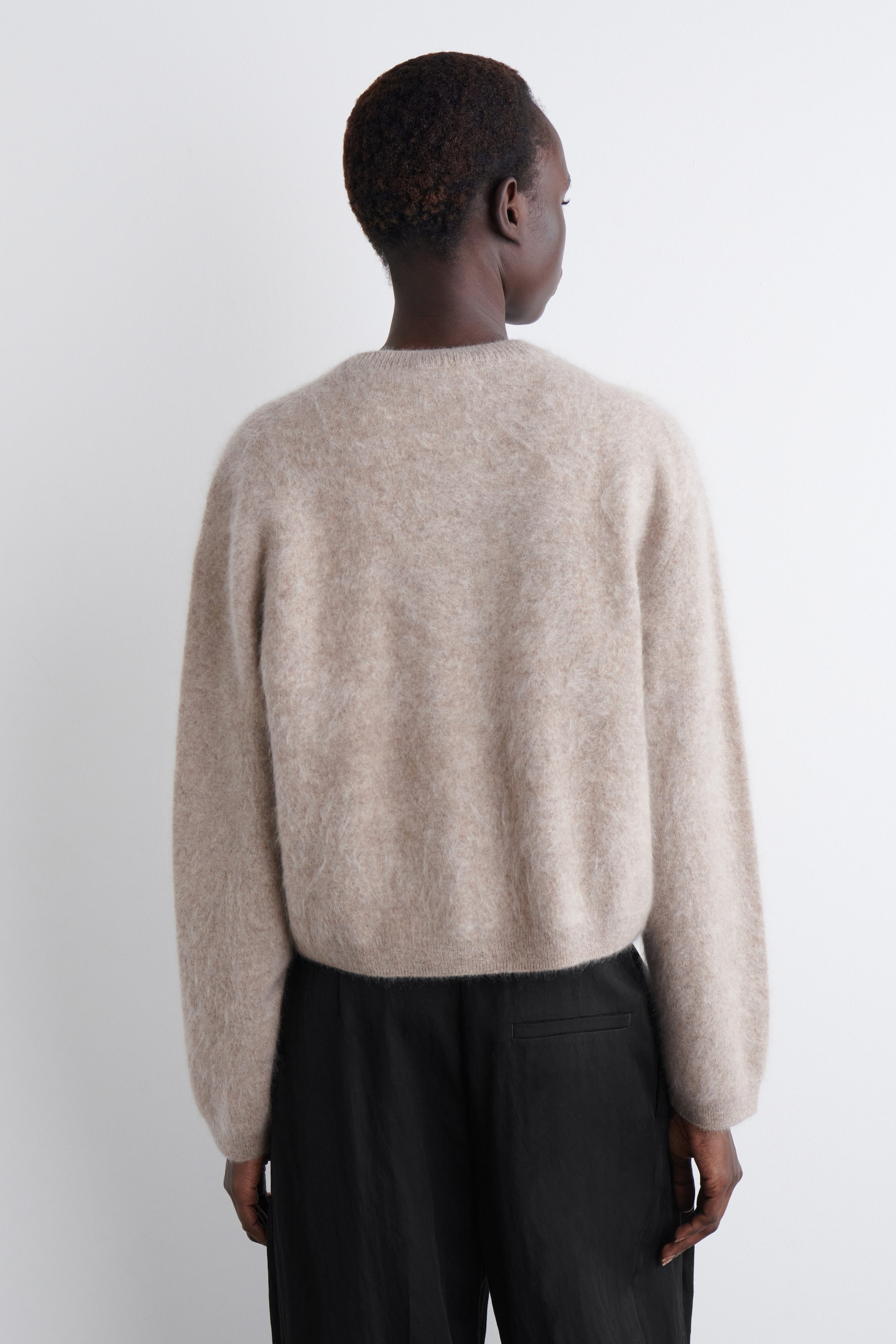 BRUSHED-CASHMERE CARDIGAN