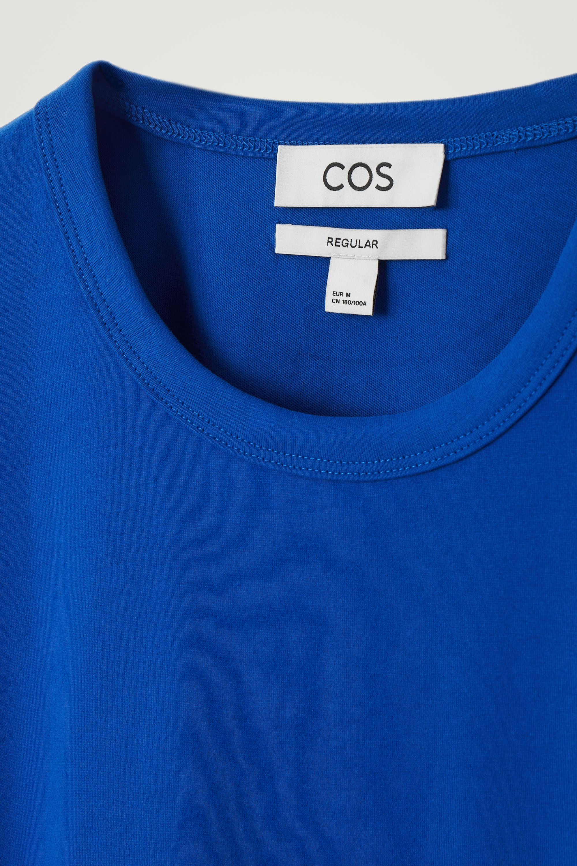 REGULAR BRUSHED-COTTON SHIRT - COBALT BLUE | COS