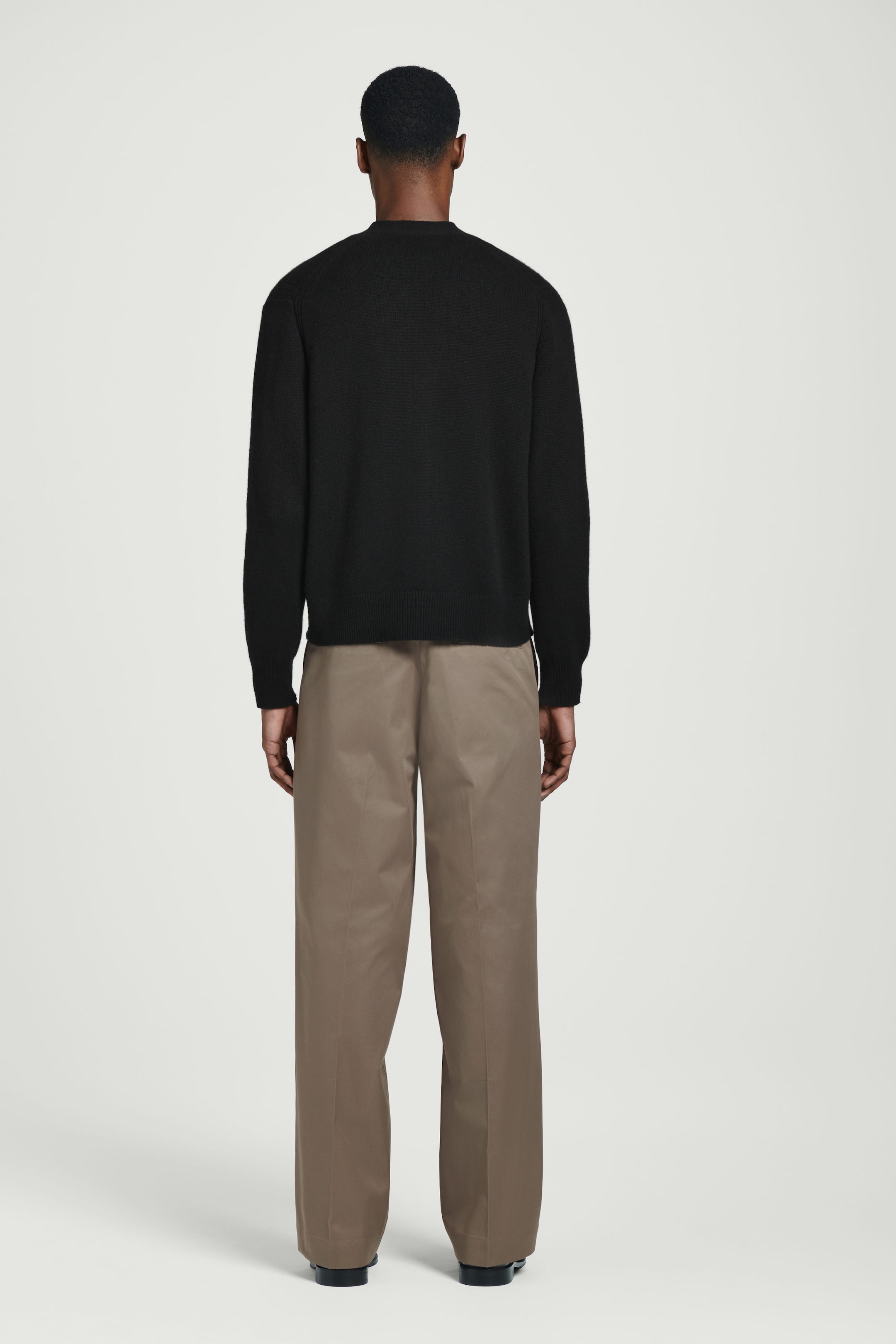 RELAXED COTTON STRAIGHT-LEG TROUSERS