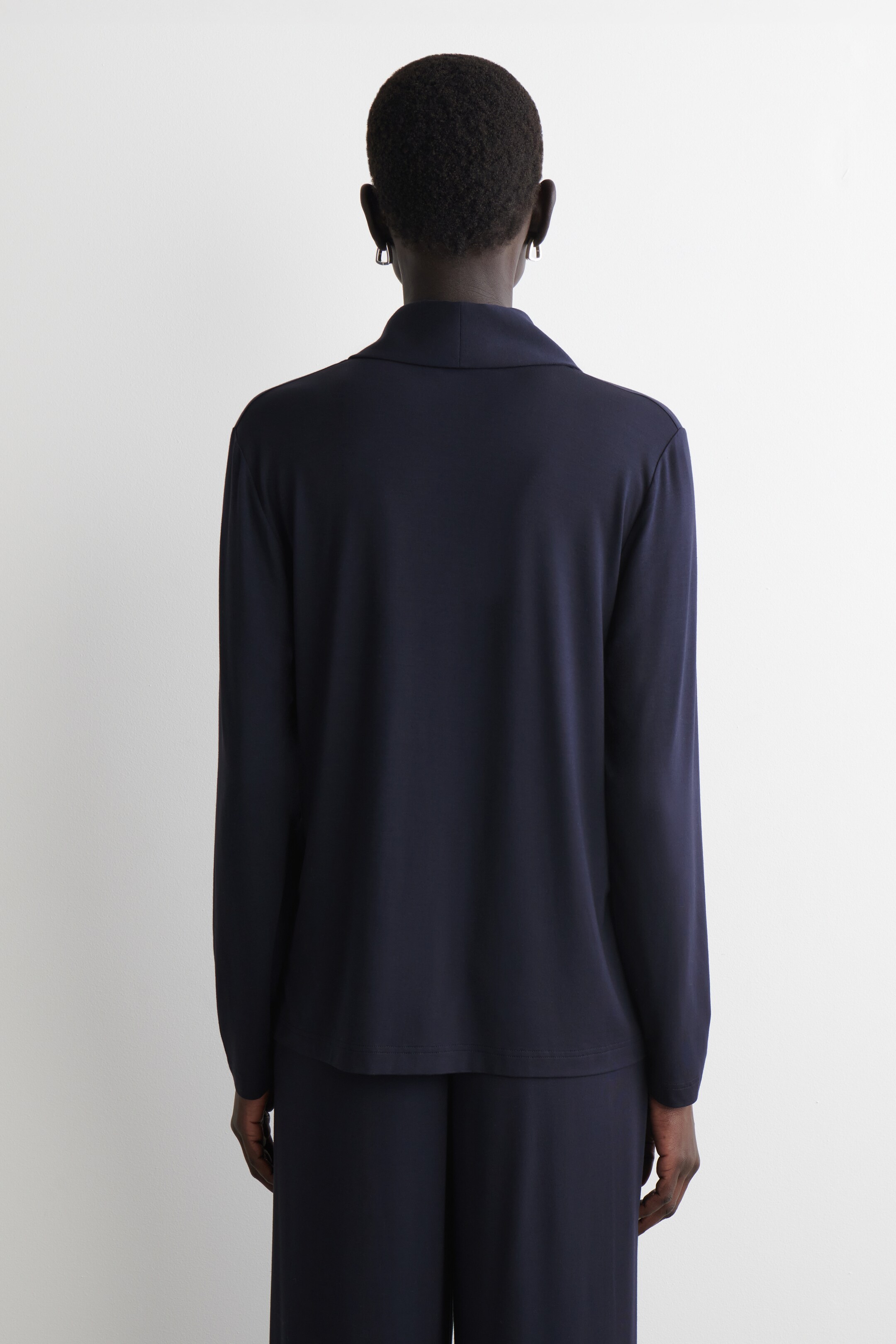 Visualizza immagine più grande: CARDIGAN IN JERSEY CON COLLO A SCIALLE - BLU NAVY - DONNA | H&M IT 3