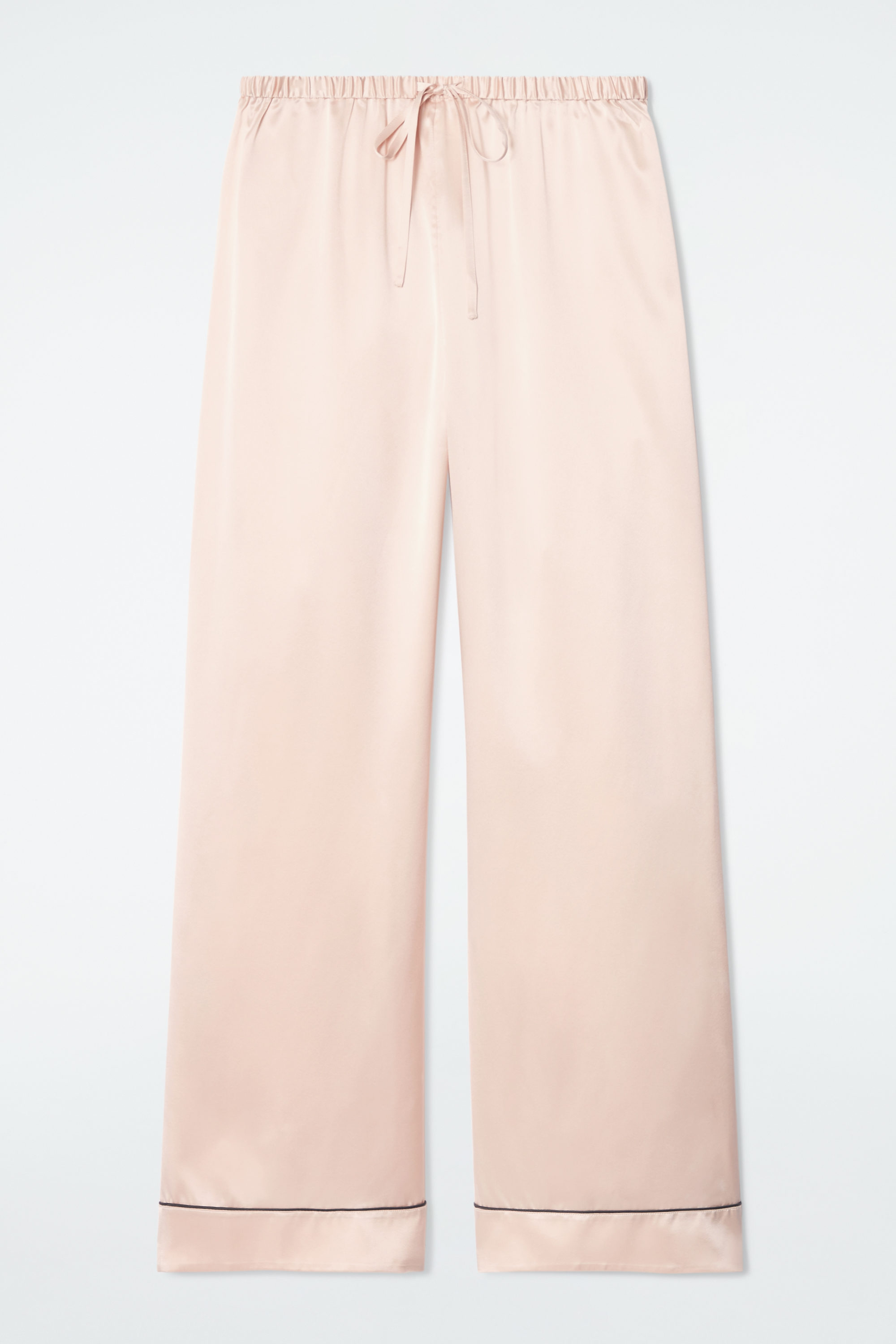 パンツ   SS25 TECH SATIN PYJAMA PANTS (K20K208365 BEH) PIPED SILK PAJAMA PANTS - APRICOT | COS