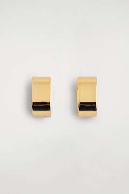 SQUARE HOOP EARRINGS — GOLD 3