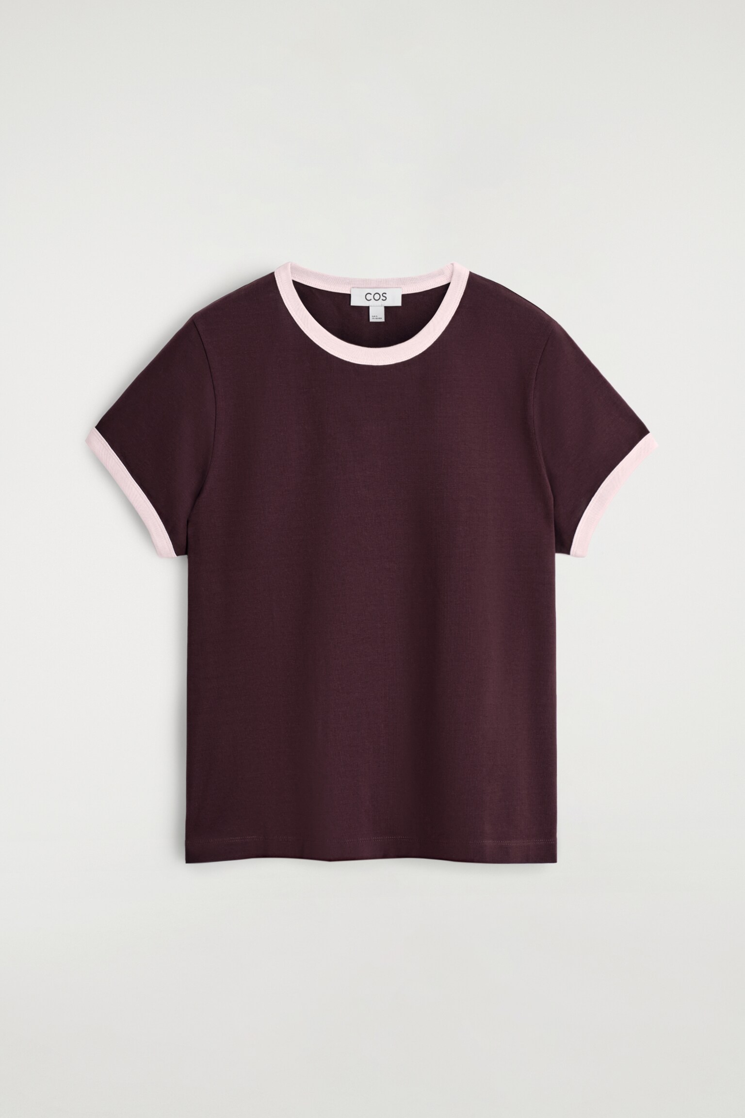 SHRUNKEN RINGER T-SHIRT - BURGUNDY / CREAM/WHITE / BROWN/NAVY / WHITE/WHITE / STRIPED/BLACK - 2