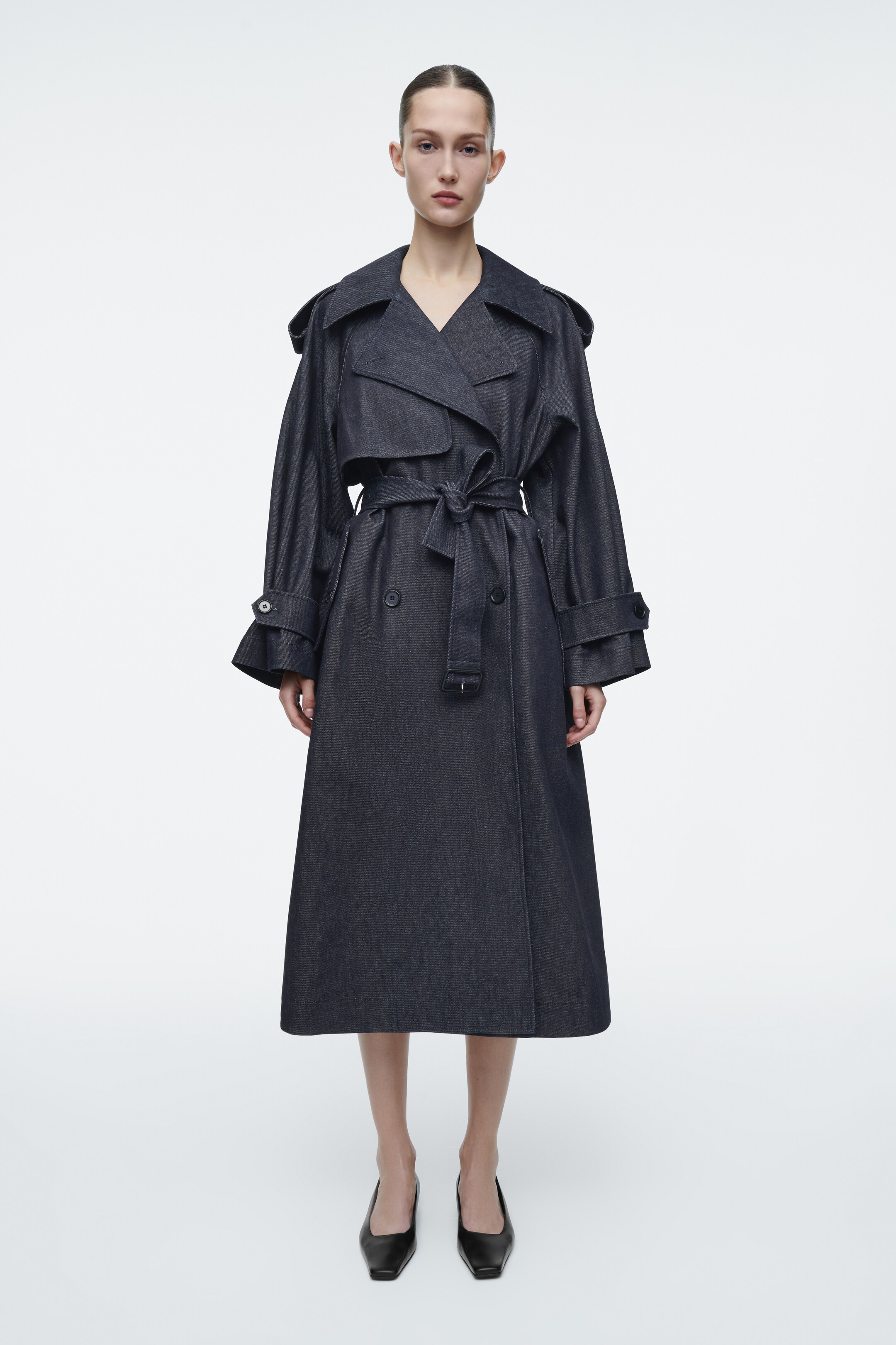 Agrandir l'image: TRENCH-COAT OVERSIZE EN DENIM - INDIGO - FEMME | H&M CH 3