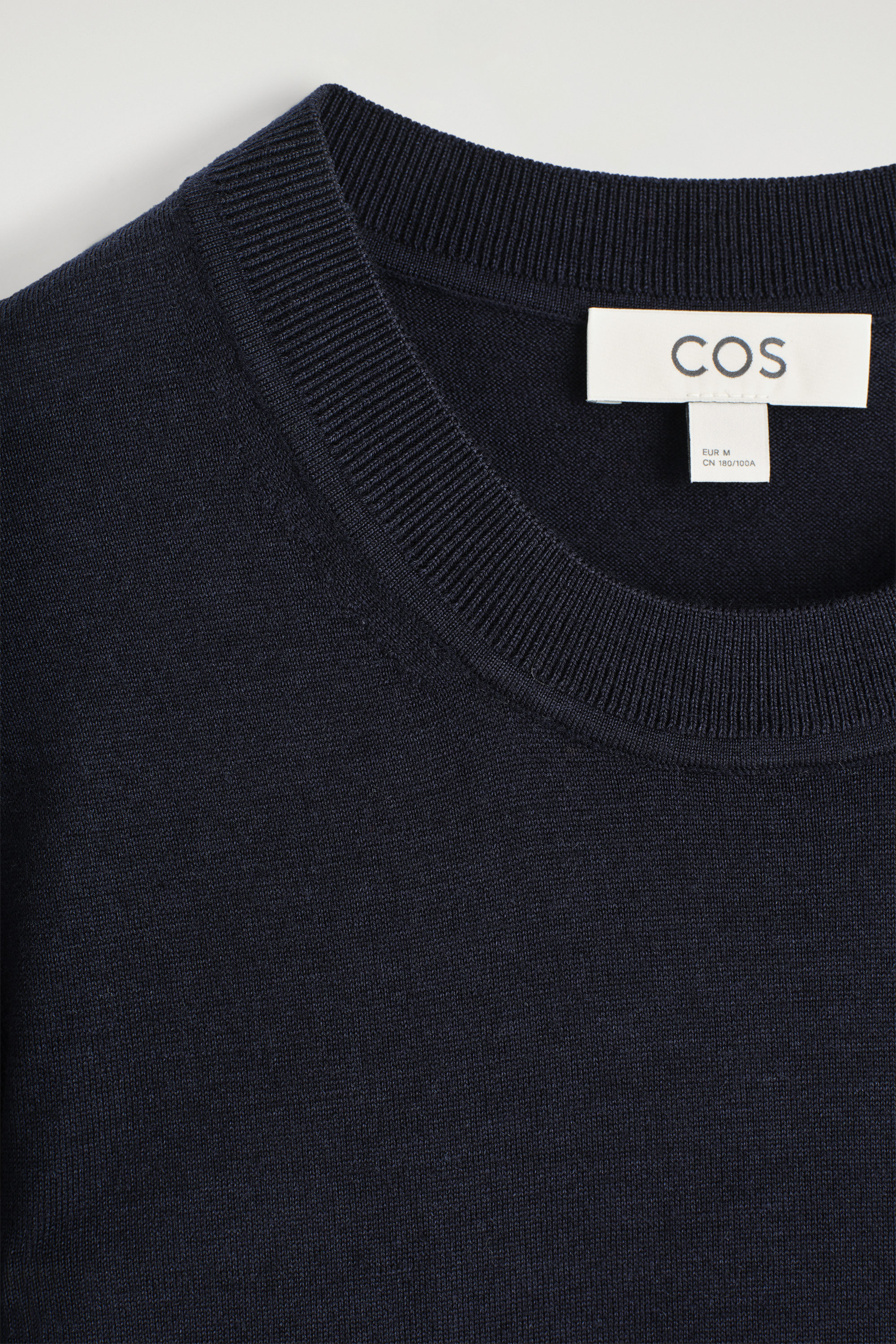 SLIM MERINO WOOL CREW-NECK SWEATER - NAVY | COS US