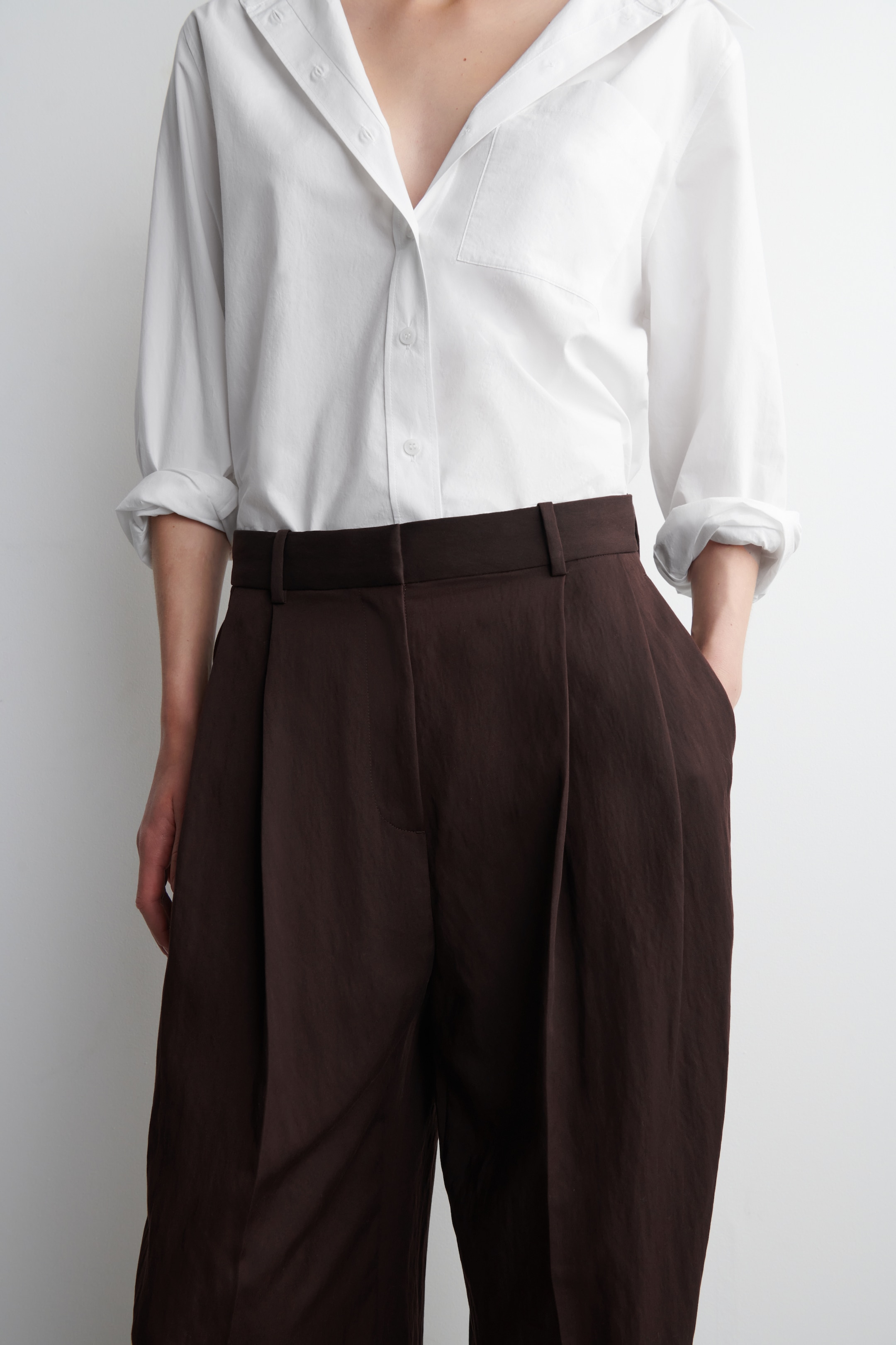 Grösseres Bild ansehen: LOCKERE, FLIESSENDE HOSE MIT WEITEM BEIN - BURGUNDERROT - DAMEN | H&M CH 3