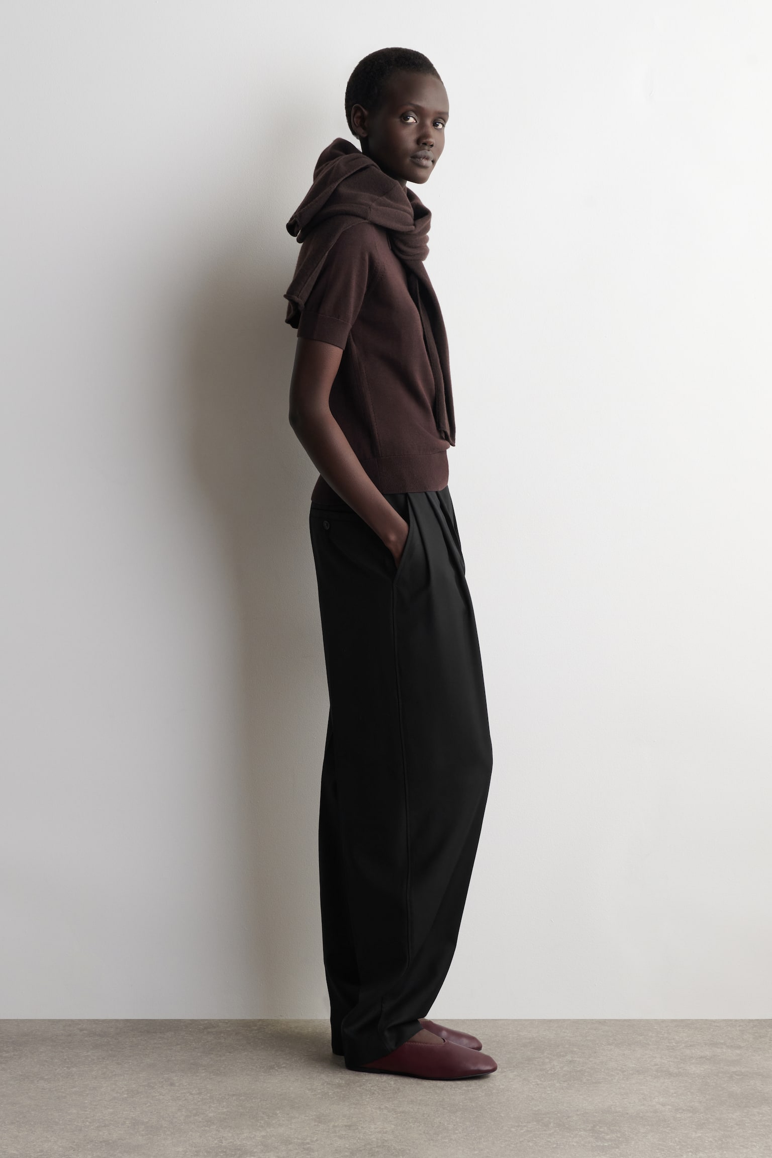 MINIMALISTICKÉ KOŽENÉ BALERÍNY - ČERVENÁ/STRIEBORNÁ - 5