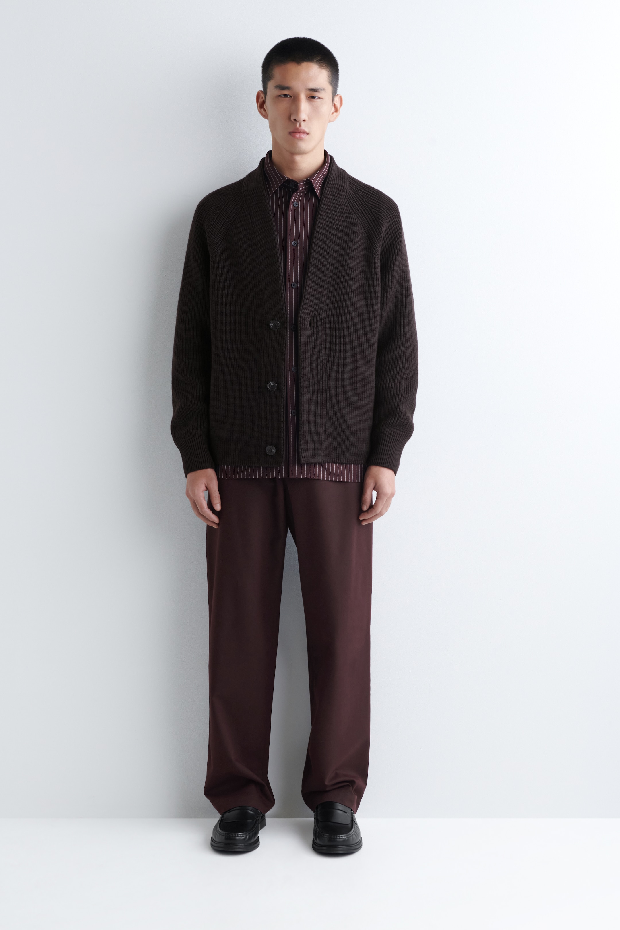 Agrandir l'image: PANTALON CHINO DROIT EN COTON - BORDEAUX - HOMME | H&M CH 1