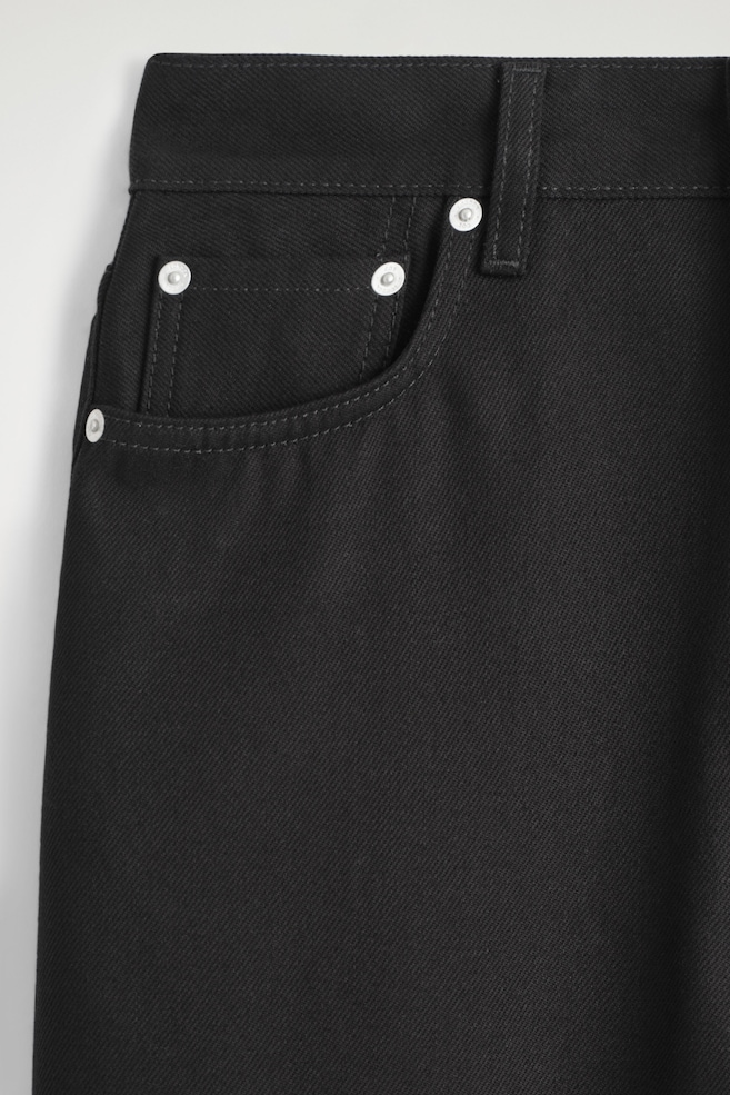 DIAL WIDE-LEG JEANS — BLACK