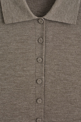 SEAMLESS MERINO WOOL SHIRT — LIGHT-BROWN MÉLANGE 7