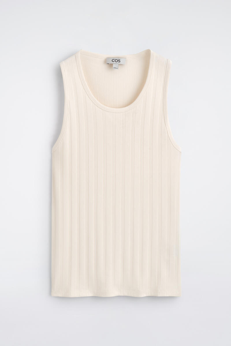 Slim-Fit Wide-Rib Cotton Tank Top
