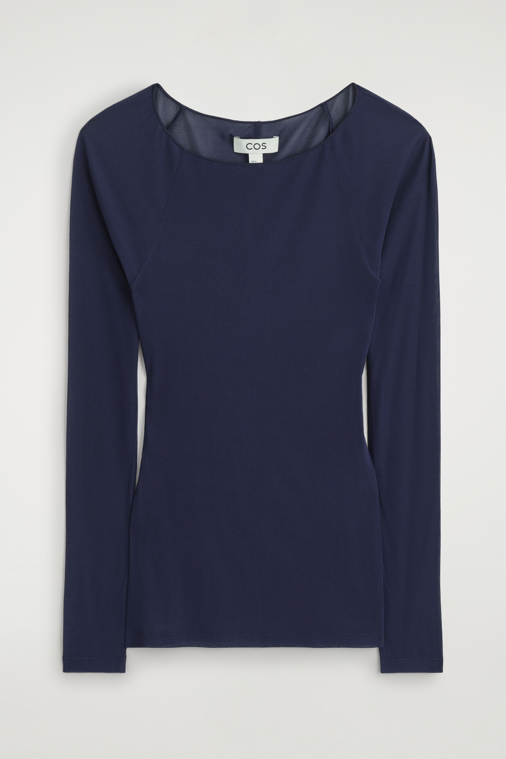TOP AJUSTADO CANALÉ SEDA - AZUL MARINO/NEGRO