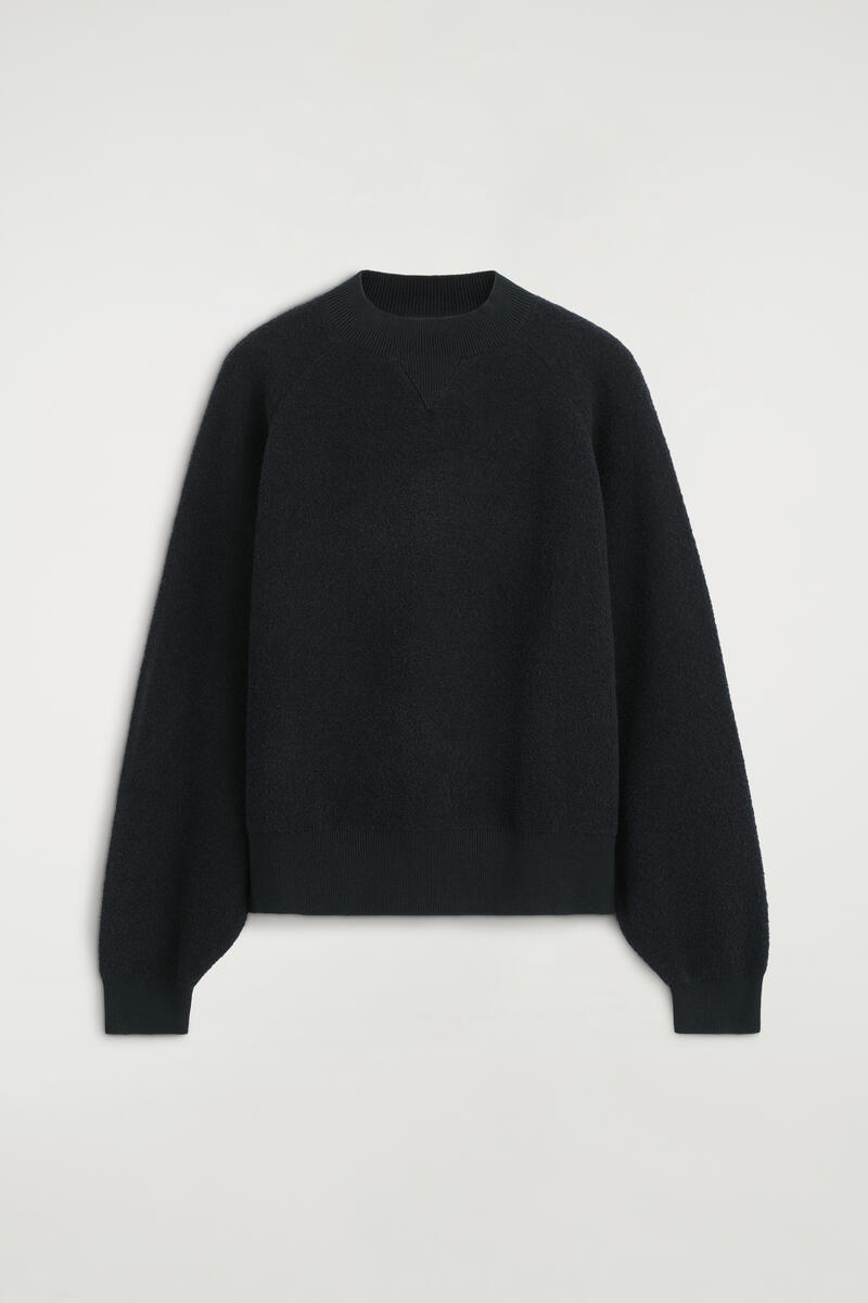 Double-Faced Merino Wool-Blend Bouclé Sweater