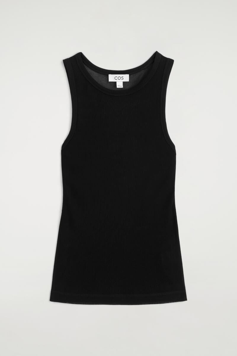 Ribbed Silk Tank Top