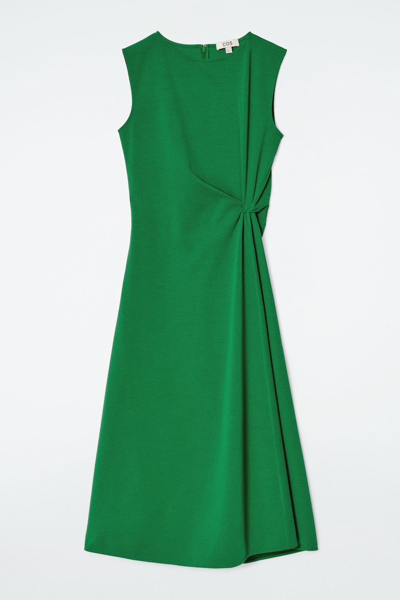 TWIST-DETAIL MIDI DRESS - GREEN | COS US