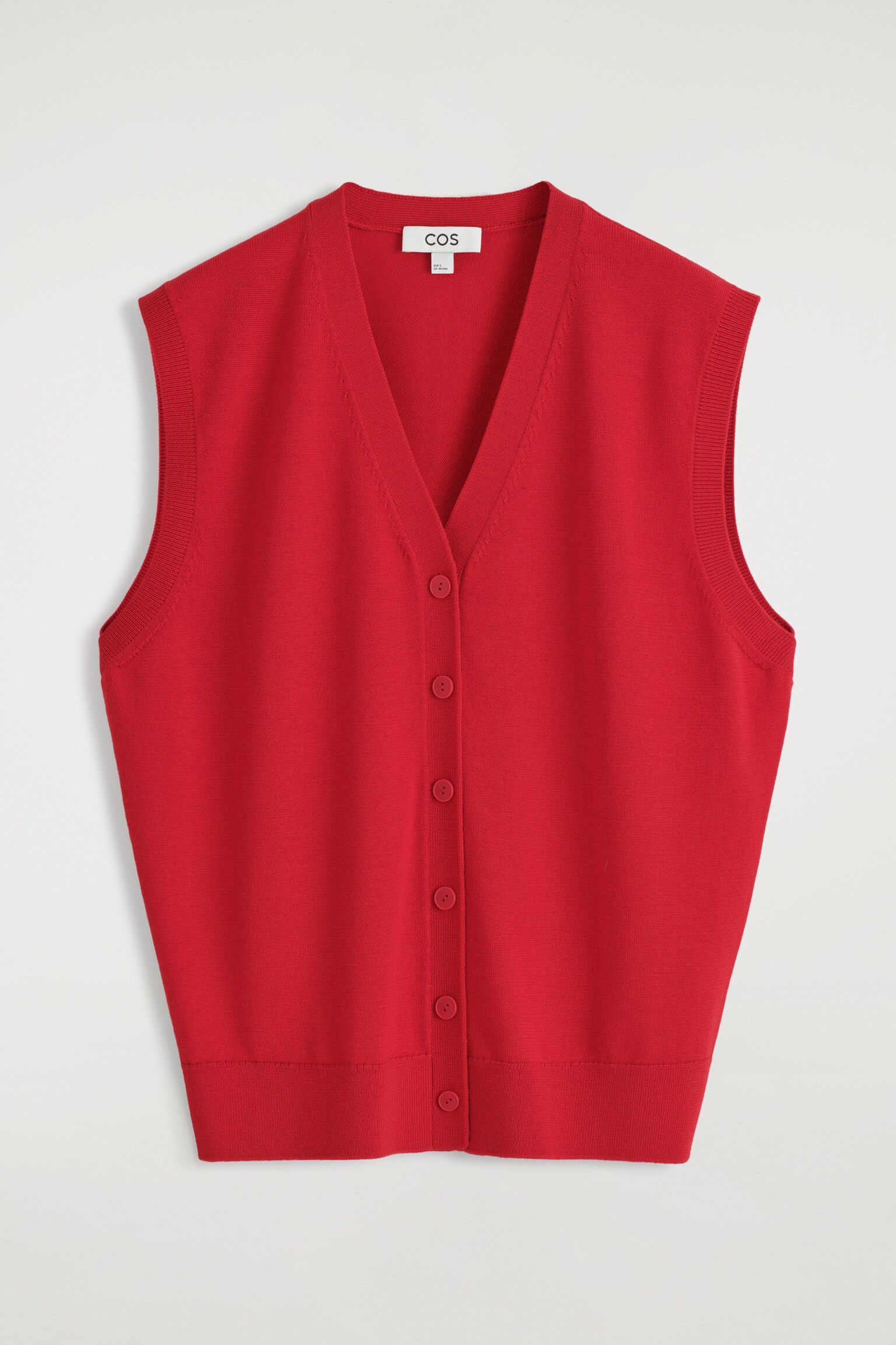 CHALECO DE LANA MERINO CUELLO DE PICO - ROJO/MARRÓN/AZUL MARINO - 2