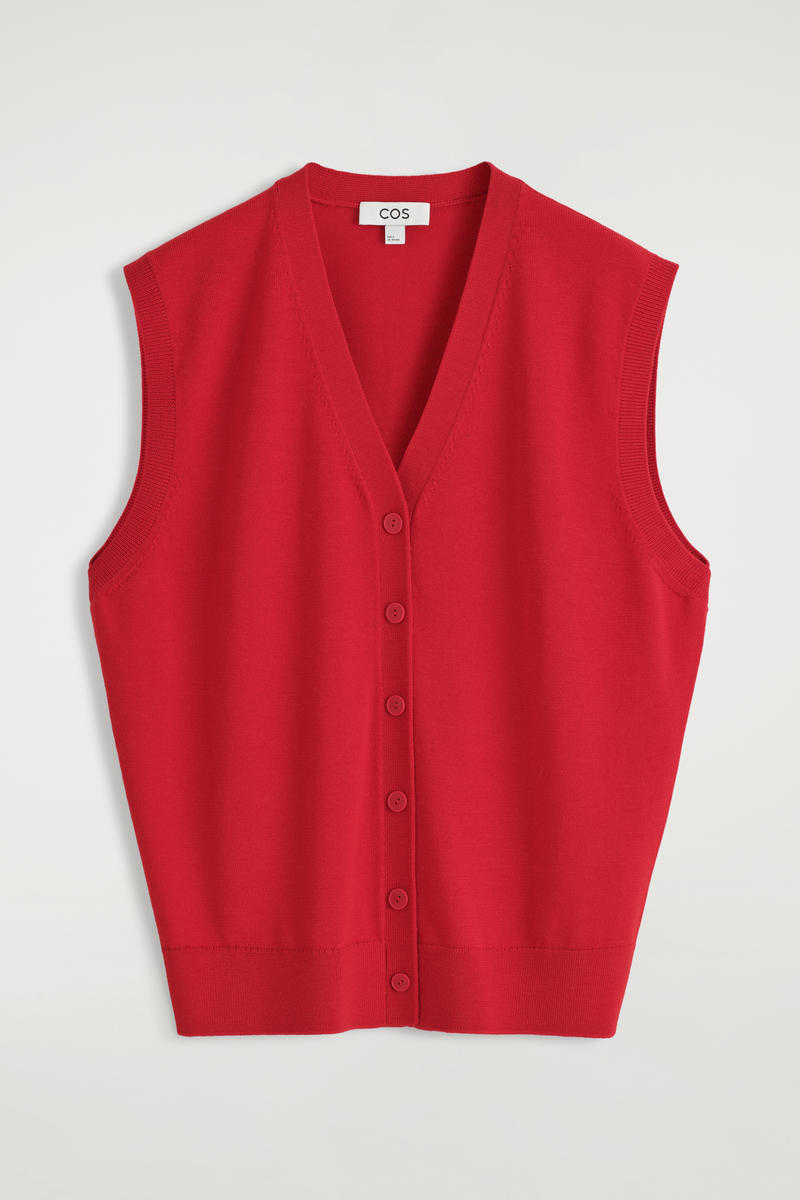 Cos V-Neck Merino Wool Waistcoat