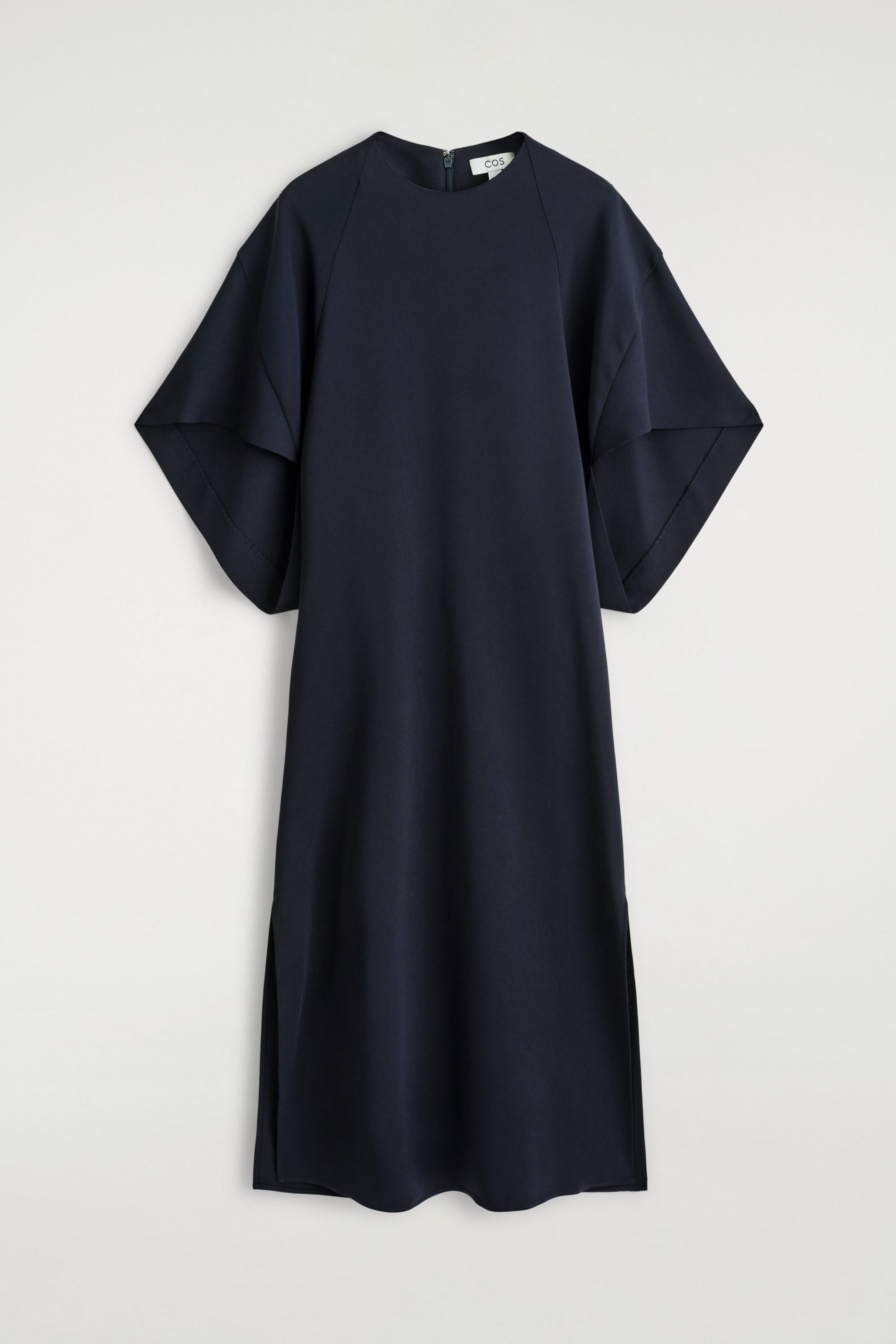 SCULPTURAL DRAPED MIDI DRESS