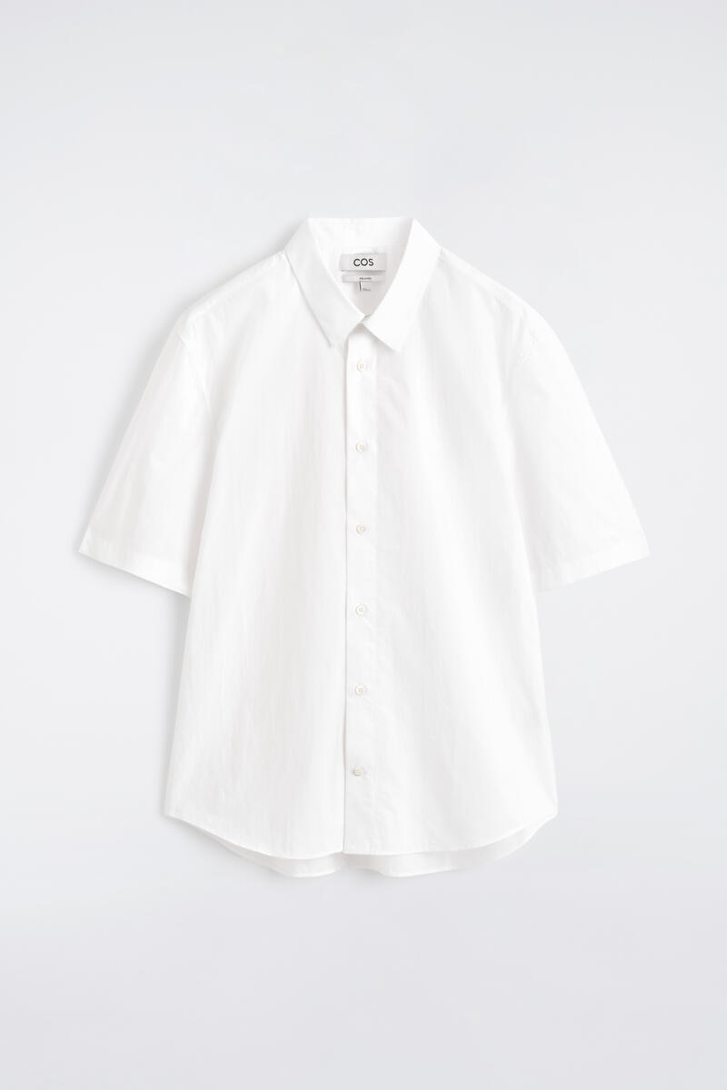 Relaxed Cotton Short-Sleeved Shirt