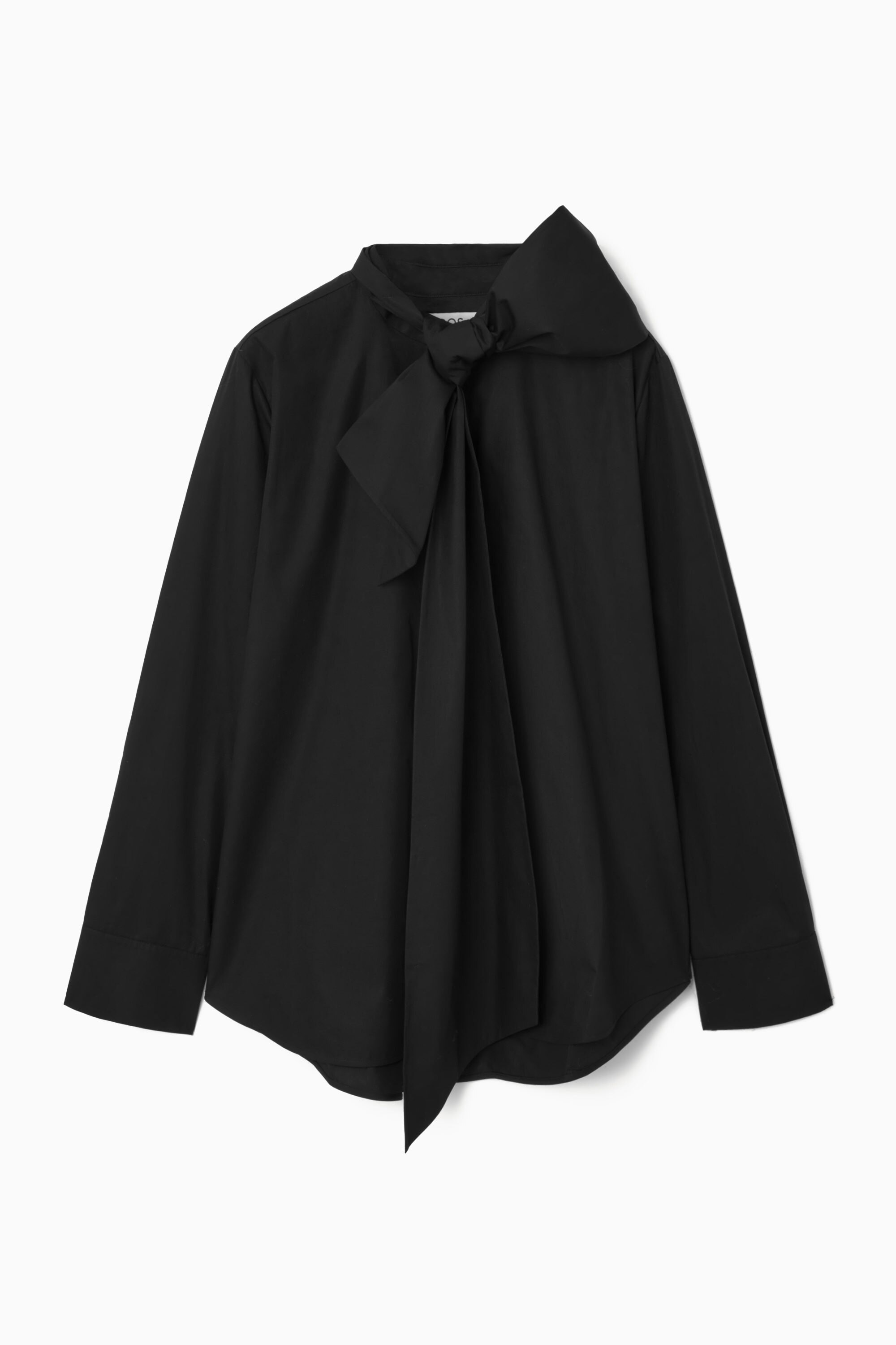 OVERSIZED BOW-DETAIL BLOUSE - BLACK | COS AU