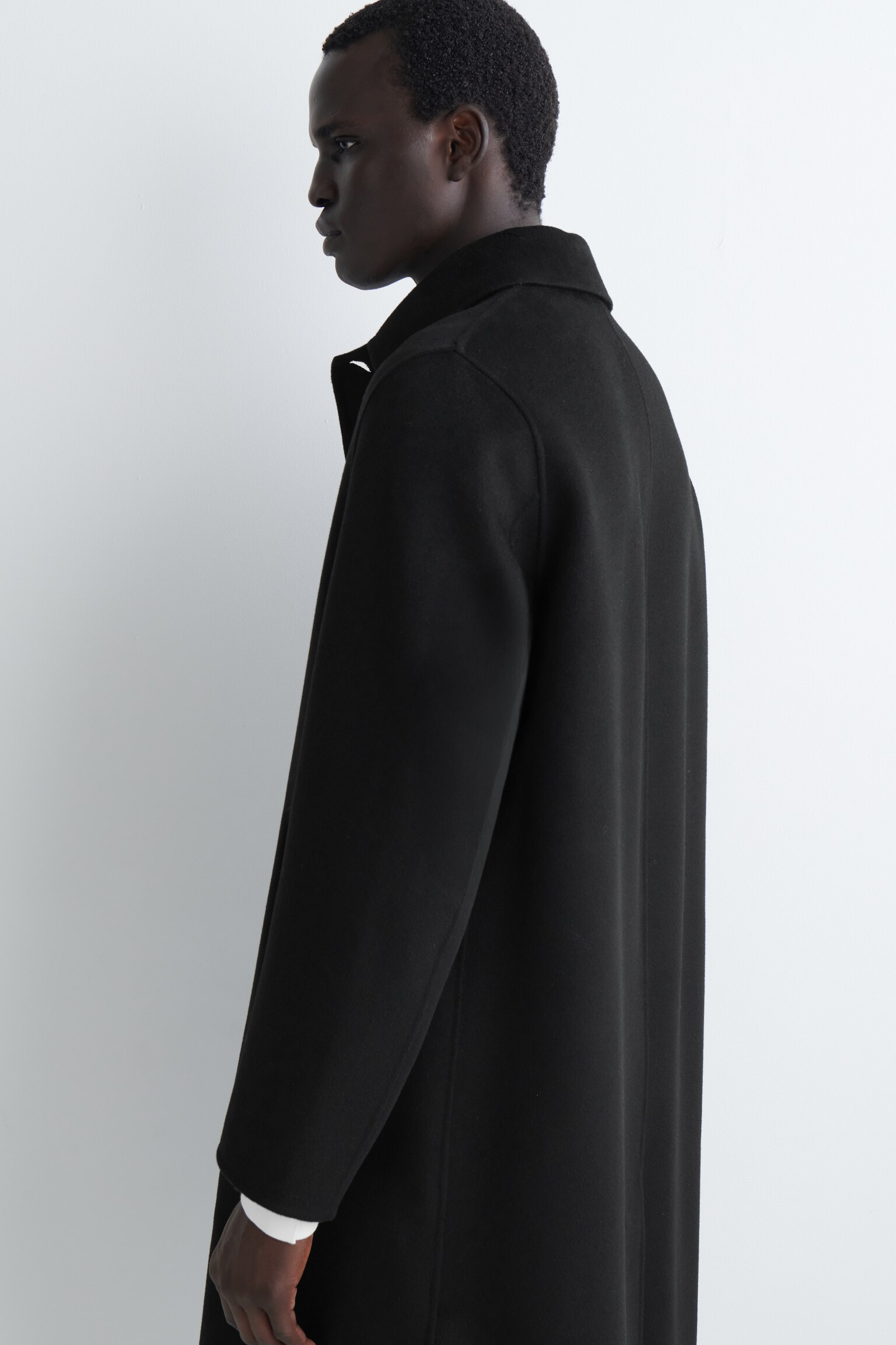 CAR COAT AUS DOUBLEFACE-WOLLE - SCHWARZ - 5