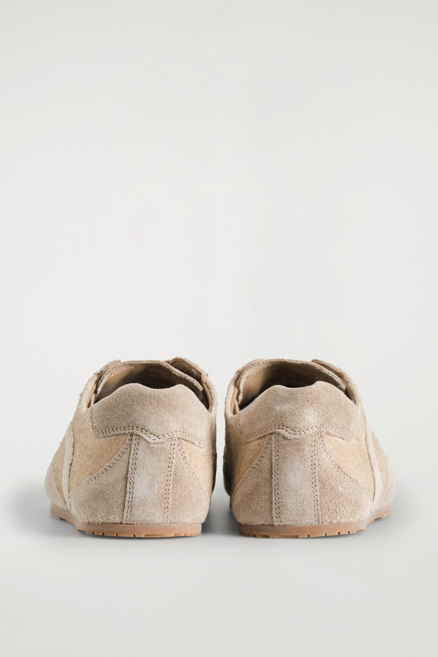 SCHLICHTE SNEAKERS AUS VELOURSLEDER - CAPPUCCINO/Stahlblau - 3
