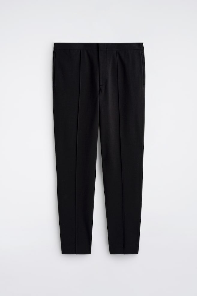 SCHMAL GESCHNITTENE JERSEY-HOSE MIT GERADEM BEIN - SCHWARZ - 1