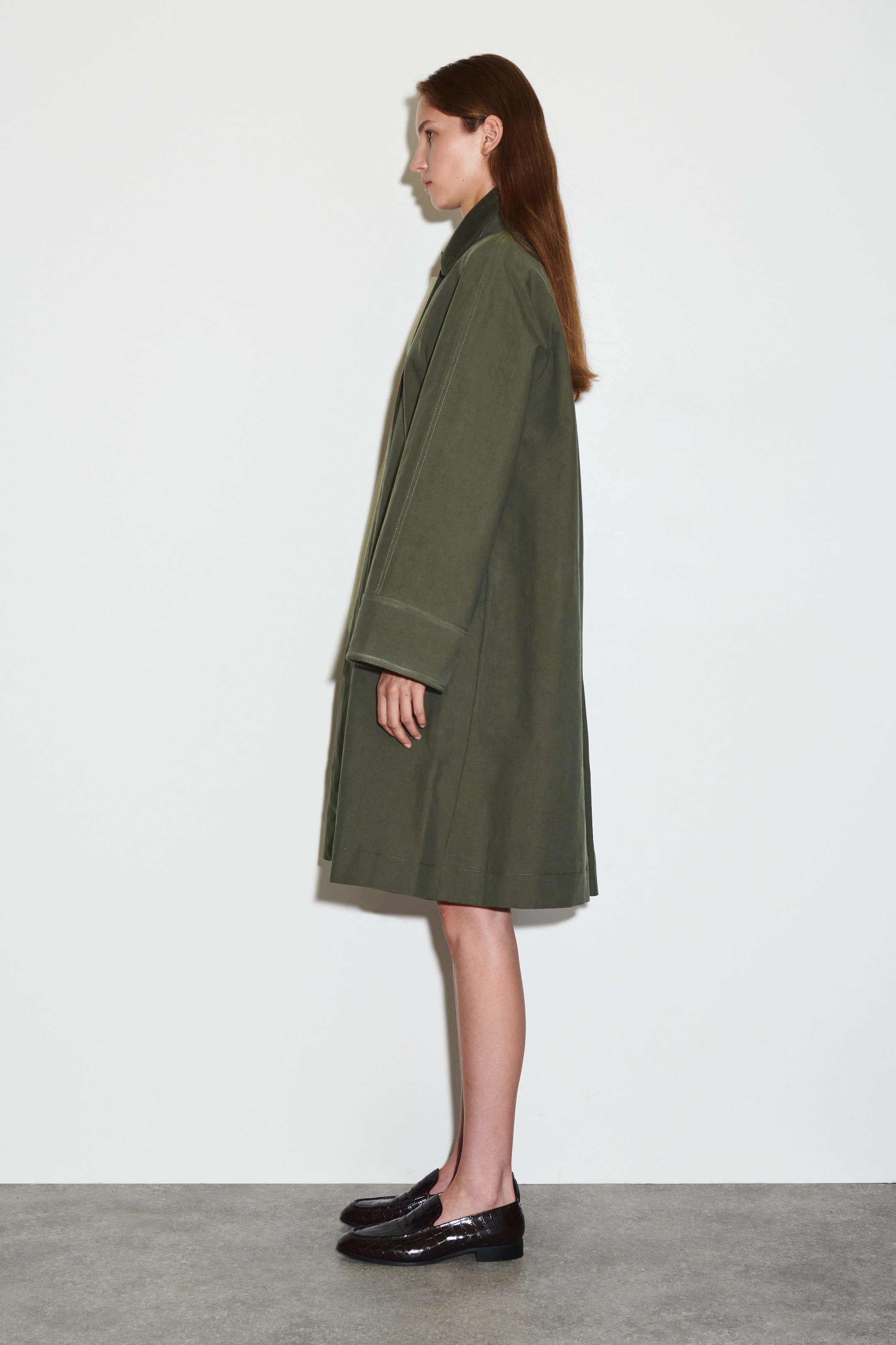 WOOL-TRIMMED CAR COAT
