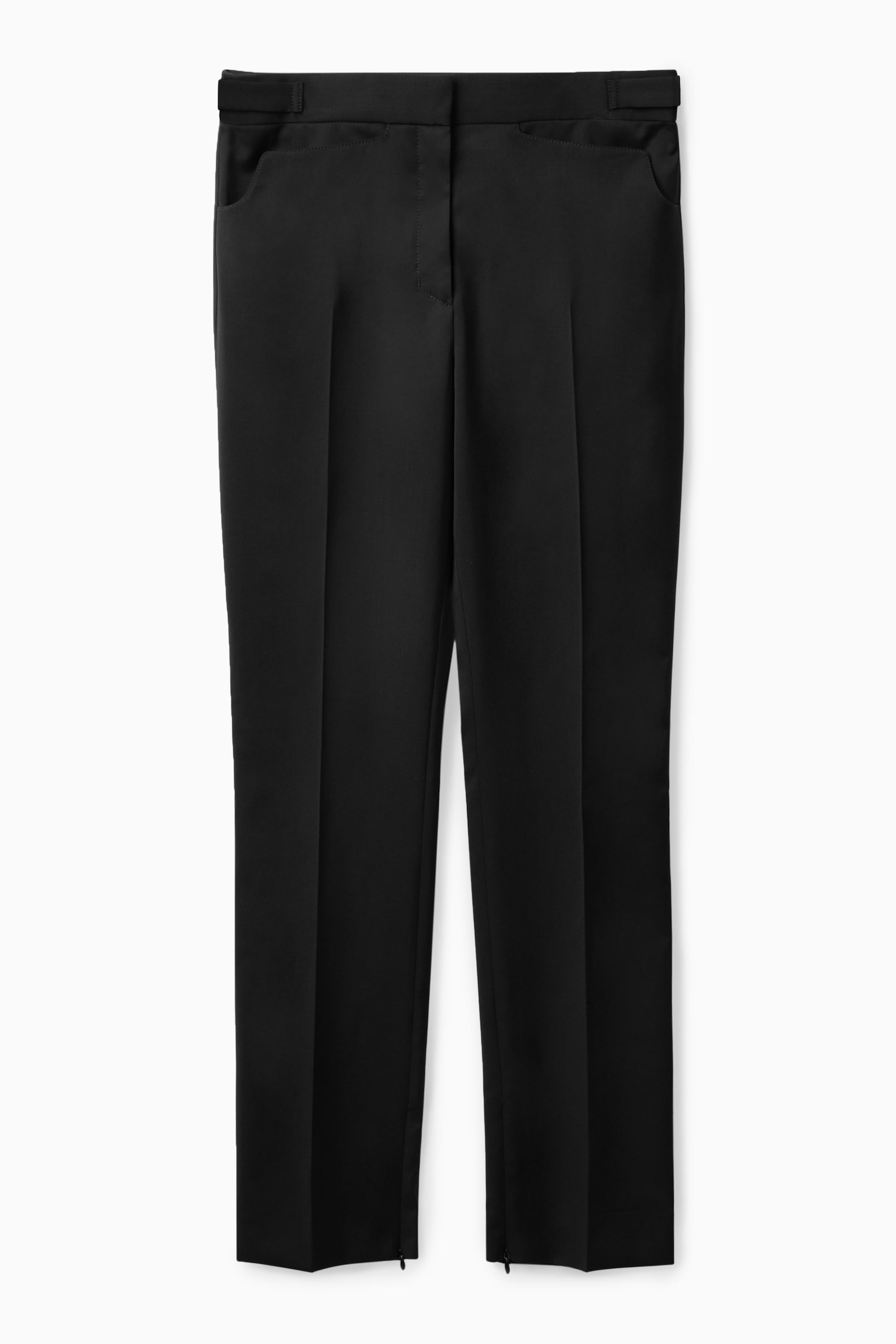 STRAIGHT-LEG WOOL TROUSERS