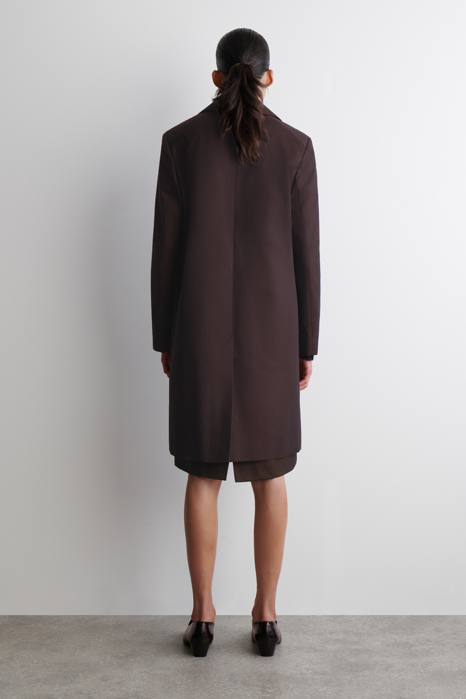 CAPPOTTO SARTORIALE IN COTONE - BORDEAUX - 6