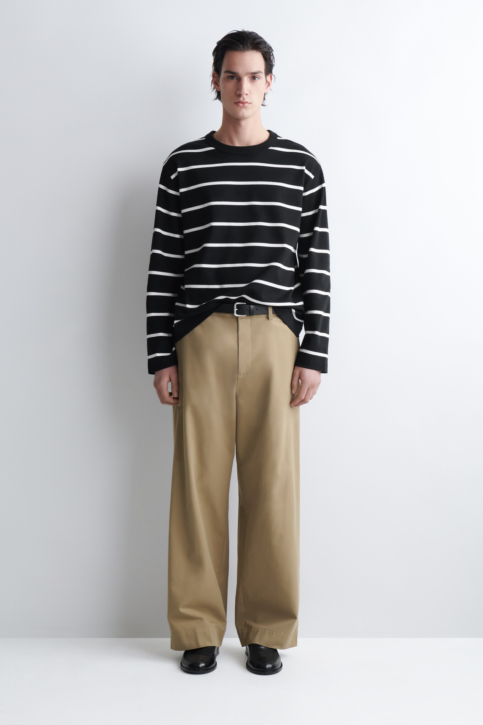 LOCKERES LANGARMSHIRT AUS JERSEY - SCHWARZ/HELLROSA/WEISS/SCHWARZ - 3