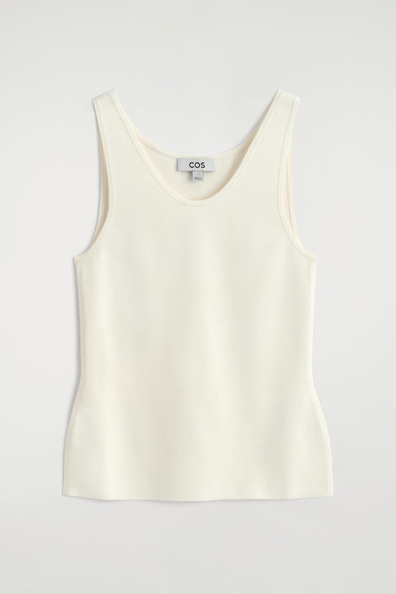 Knitted Scoop-Neck Tank Top