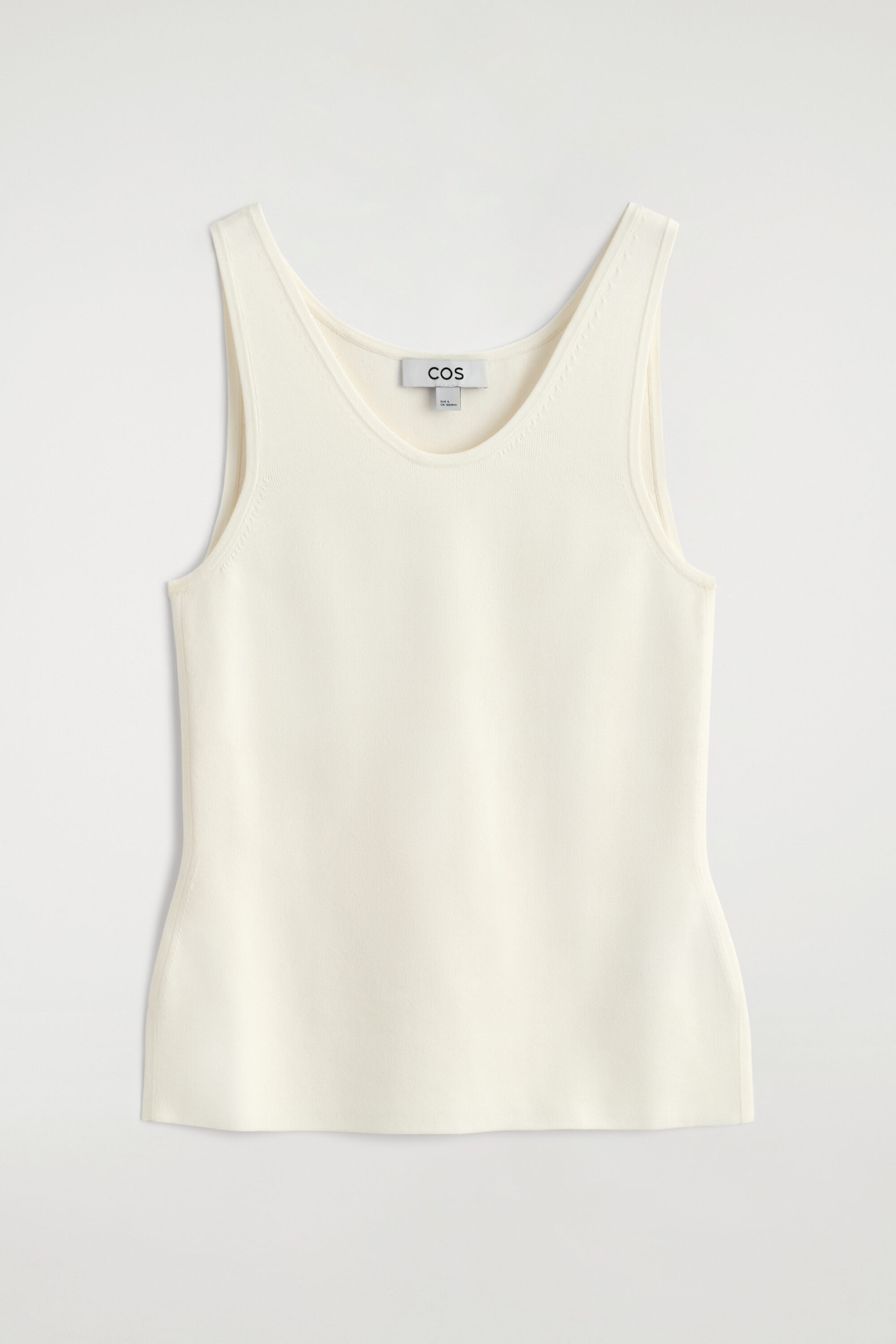 KNITTED SCOOP-NECK TANK TOP