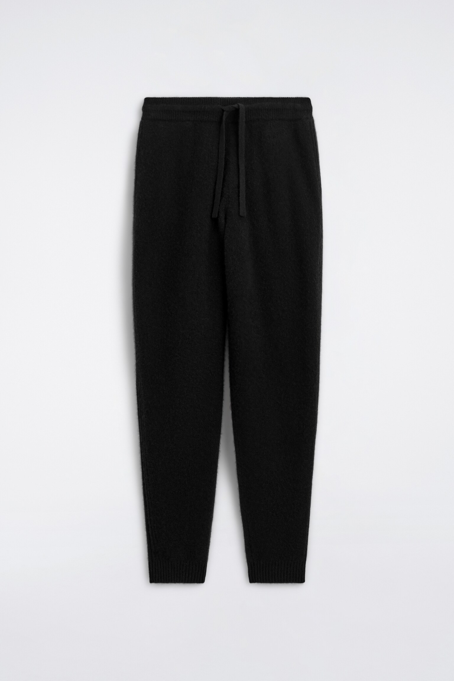 BOILED-CASHMERE JOGGERS - BLACK - 1