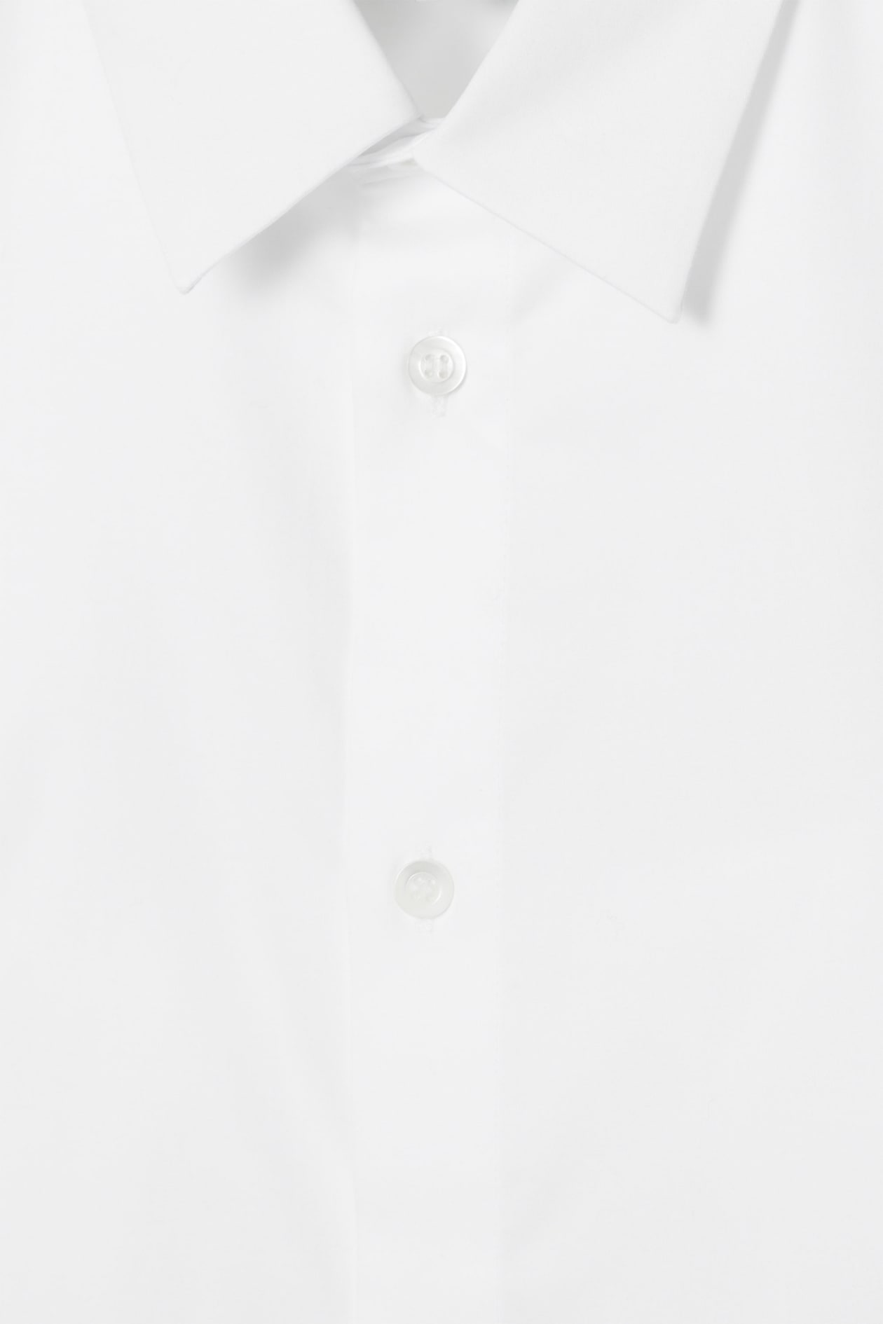 cos white dress shirt BUTTON-DOWN COLLAR SATIN SHIRT - WHITE